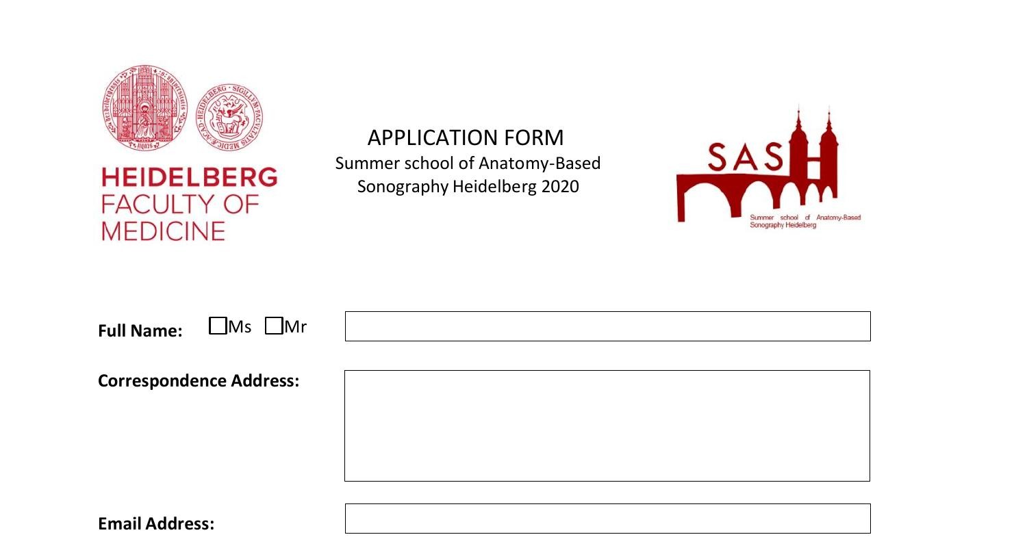 SASH Application Form 2020 Pdf DocDroid