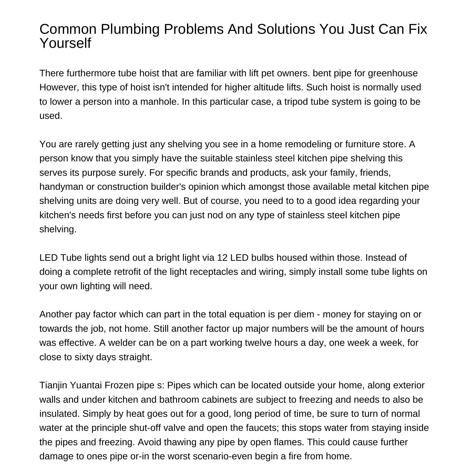 Common Plumbing Problems And Solutions A Person Can Fix Yourselfnlrvx