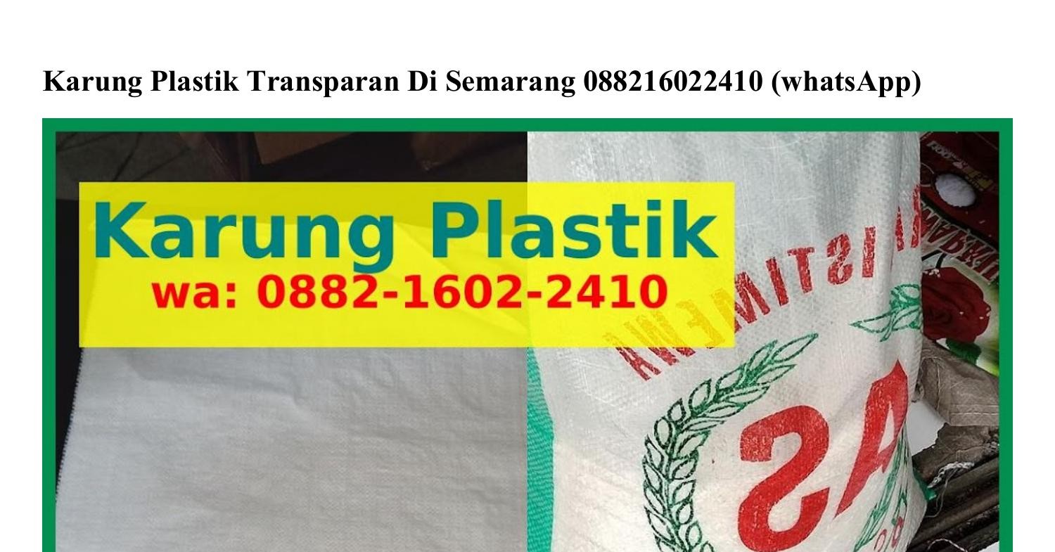 Karung Plastik Transparan Di Semarang Pdf Docdroid