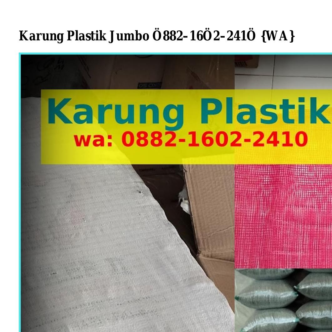 Karung Plastik Jumbo Pdf DocDroid