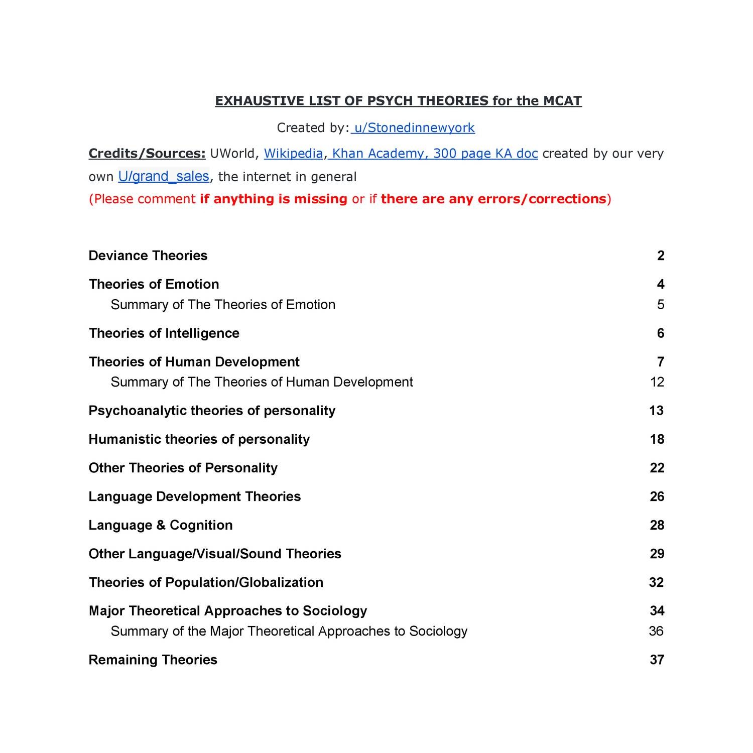 MCAT Psych Theories 2 Pdf DocDroid