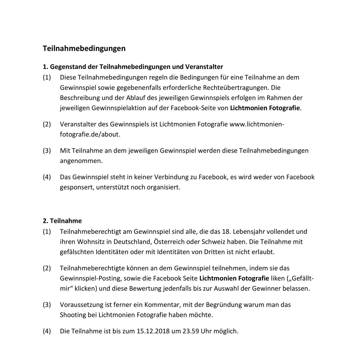 Teilnahmebedingungen Pdf Docdroid