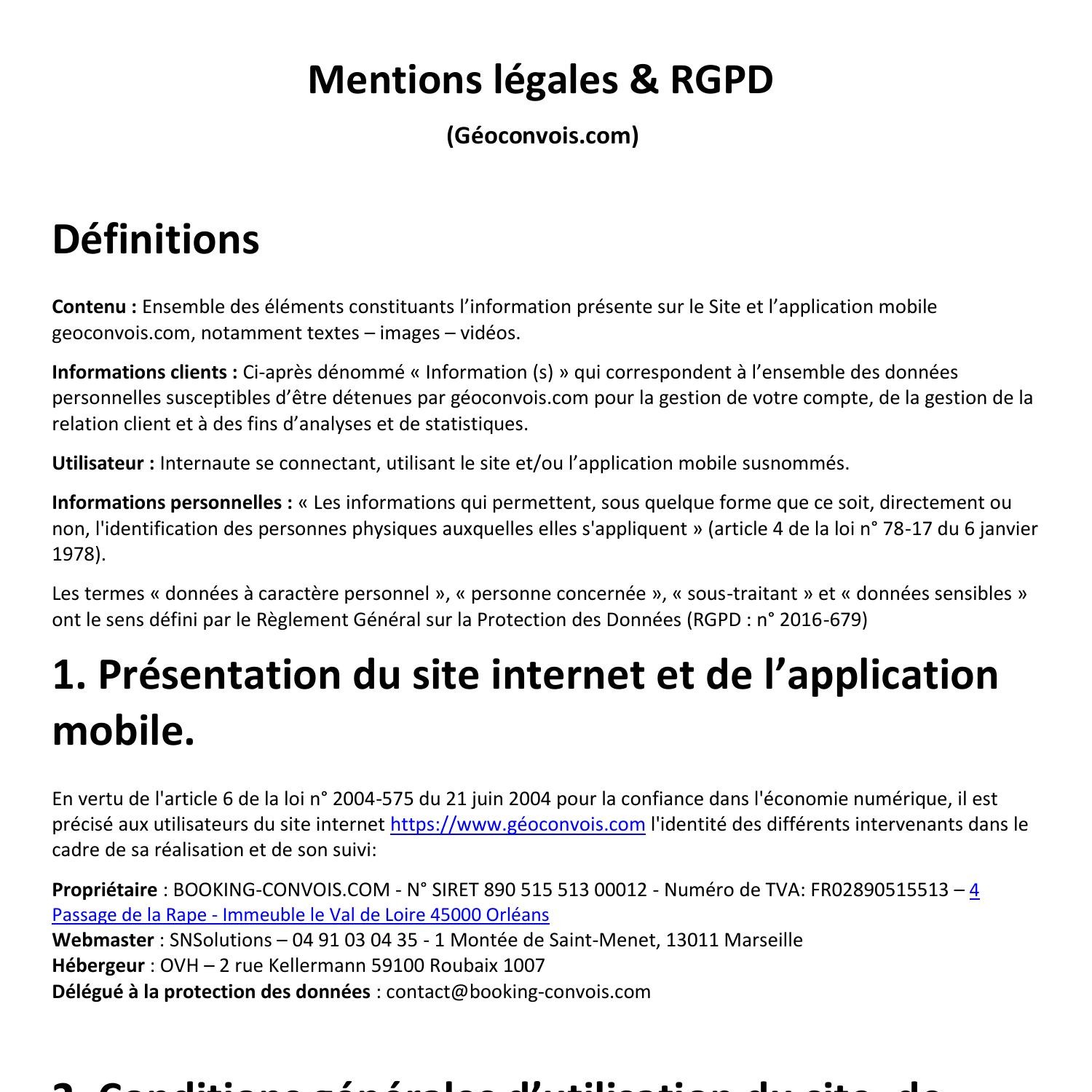 Mentions Rgpd Pdf Docdroid