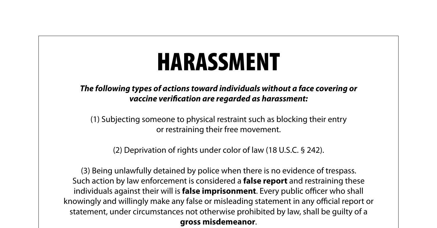 Stop Harassment And Deprivation Of Rights Under 18 U S C 242 Pdf