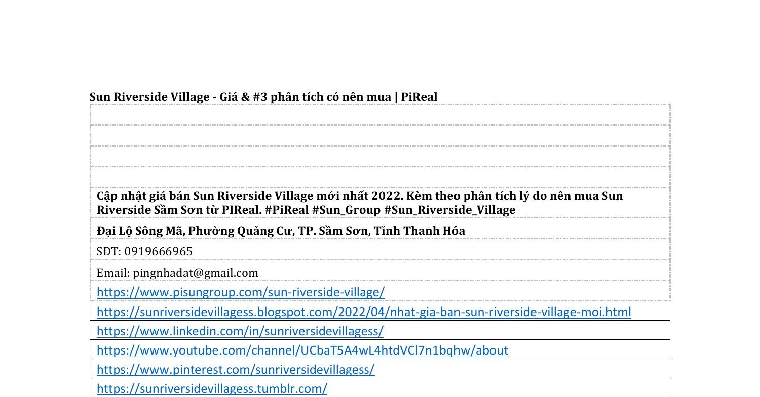 Sun Riverside Village Docx DocDroid