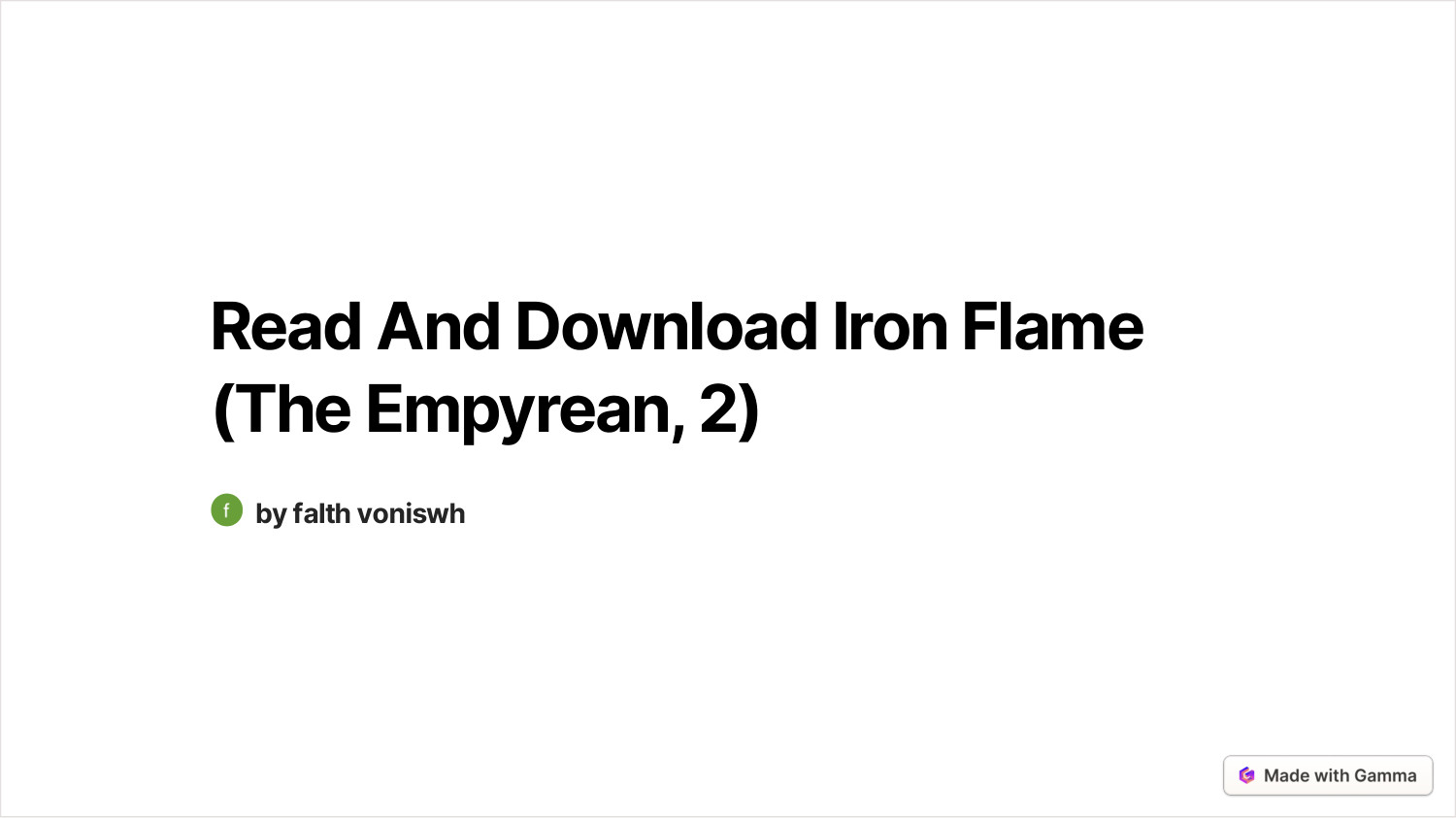 Iron Flame (The Empyrean, 2)