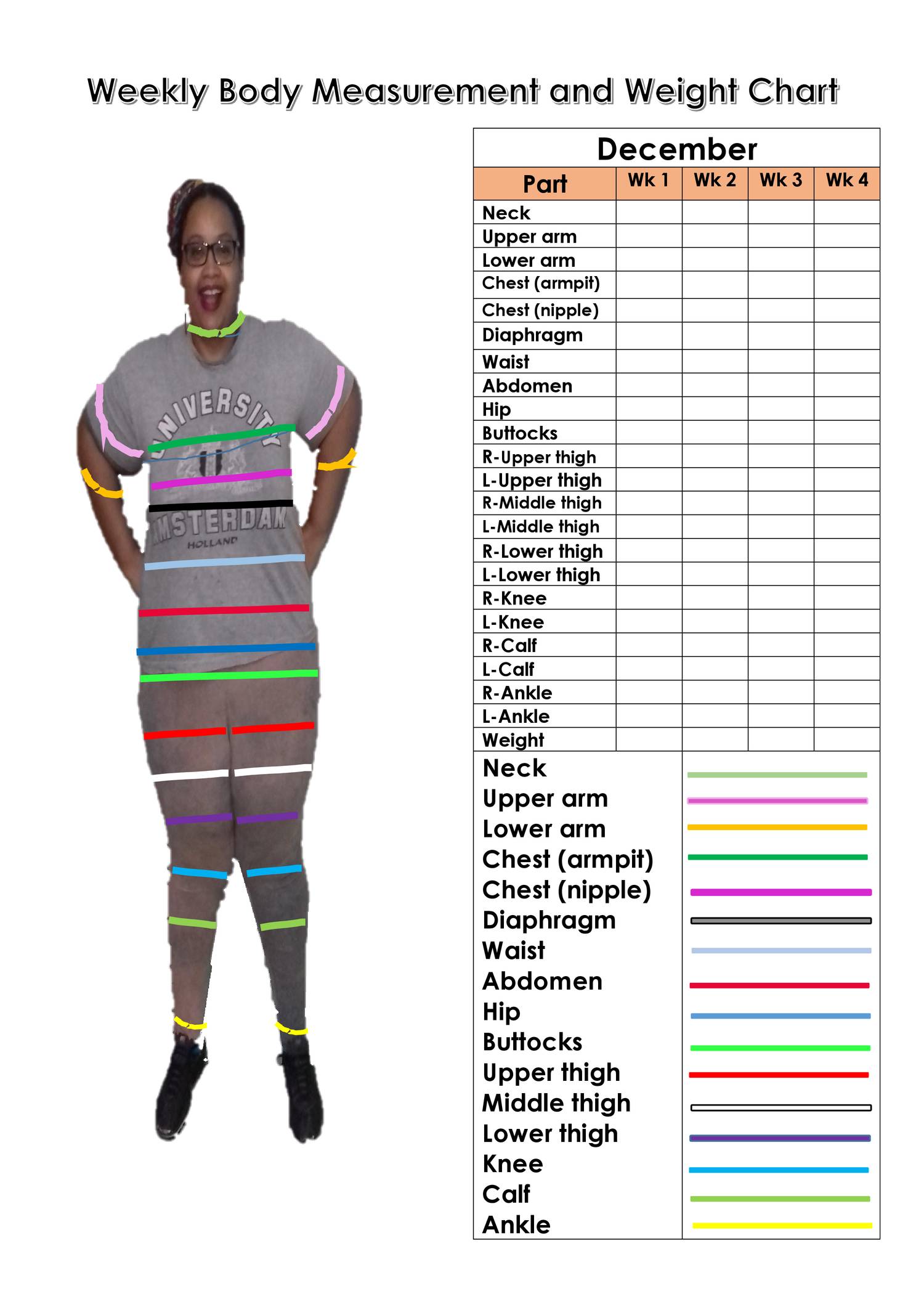 Weekly Body Measurement And Weight Chart A4 docx DocDroid