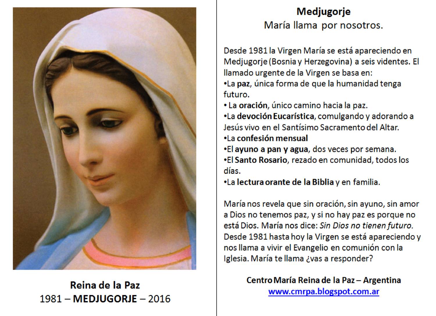 Virgen virgin medjugorje blessed heilige maagd virtudes maría consecration coronilla bottegadivina kerk trouw liefde acrostico