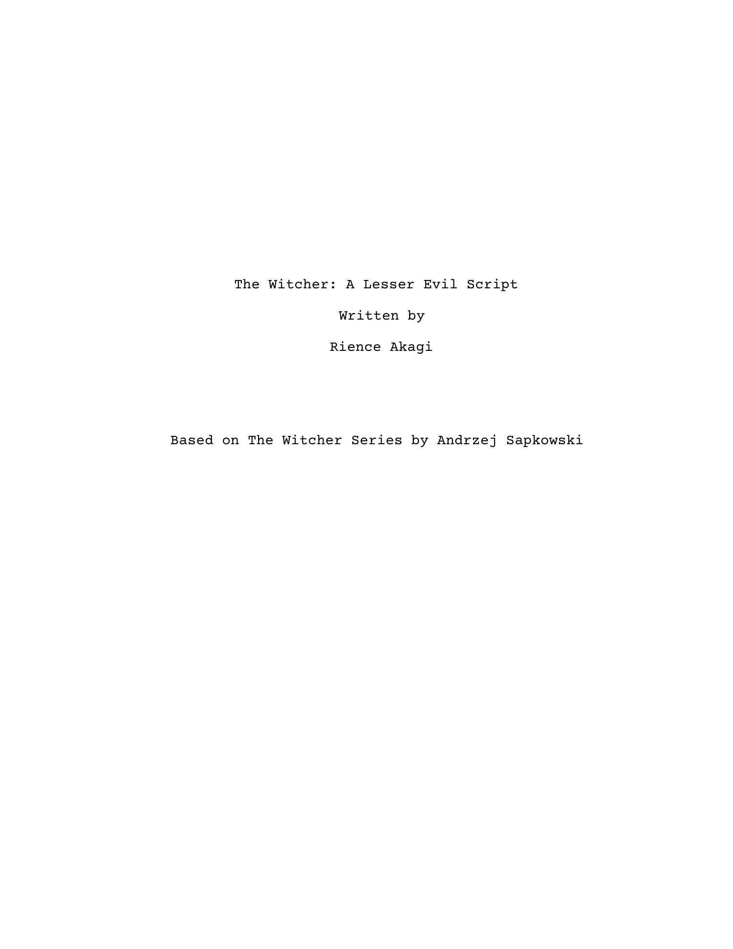 The Witcher - A Lesser Evil Script.pdf | DocDroid