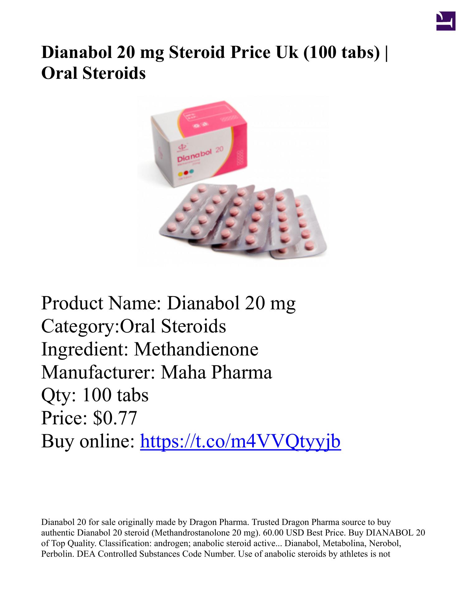 Dianabol 20 Mg Steroid Price Uk 100 Tabs Maha Pharma Pdf DocDroid   Dianabol 20 Mg Steroid Price Uk 100 Tabs Maha Pharma Pdf 