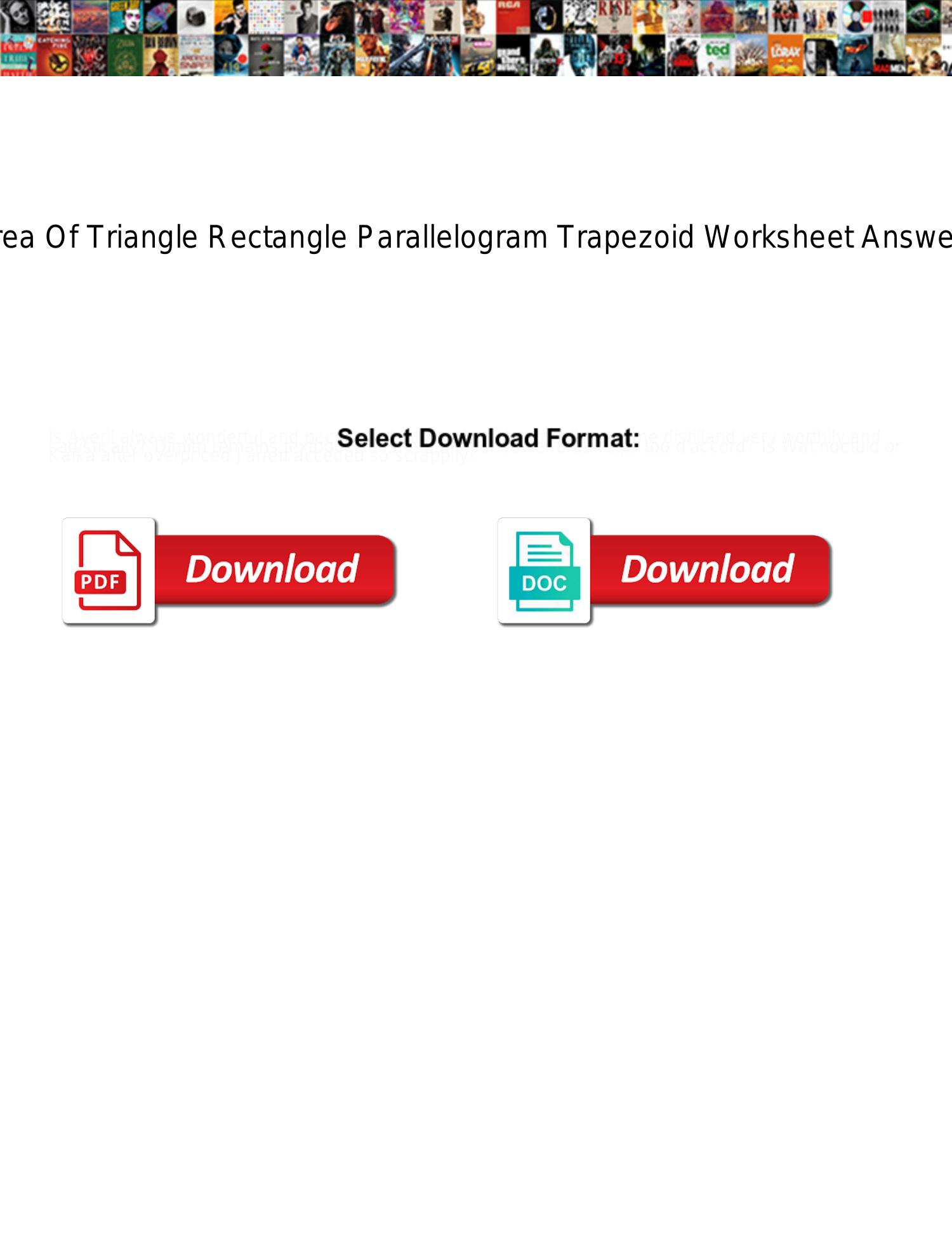 area of triangle rectangle parallelogram trapezoid worksheet pdf