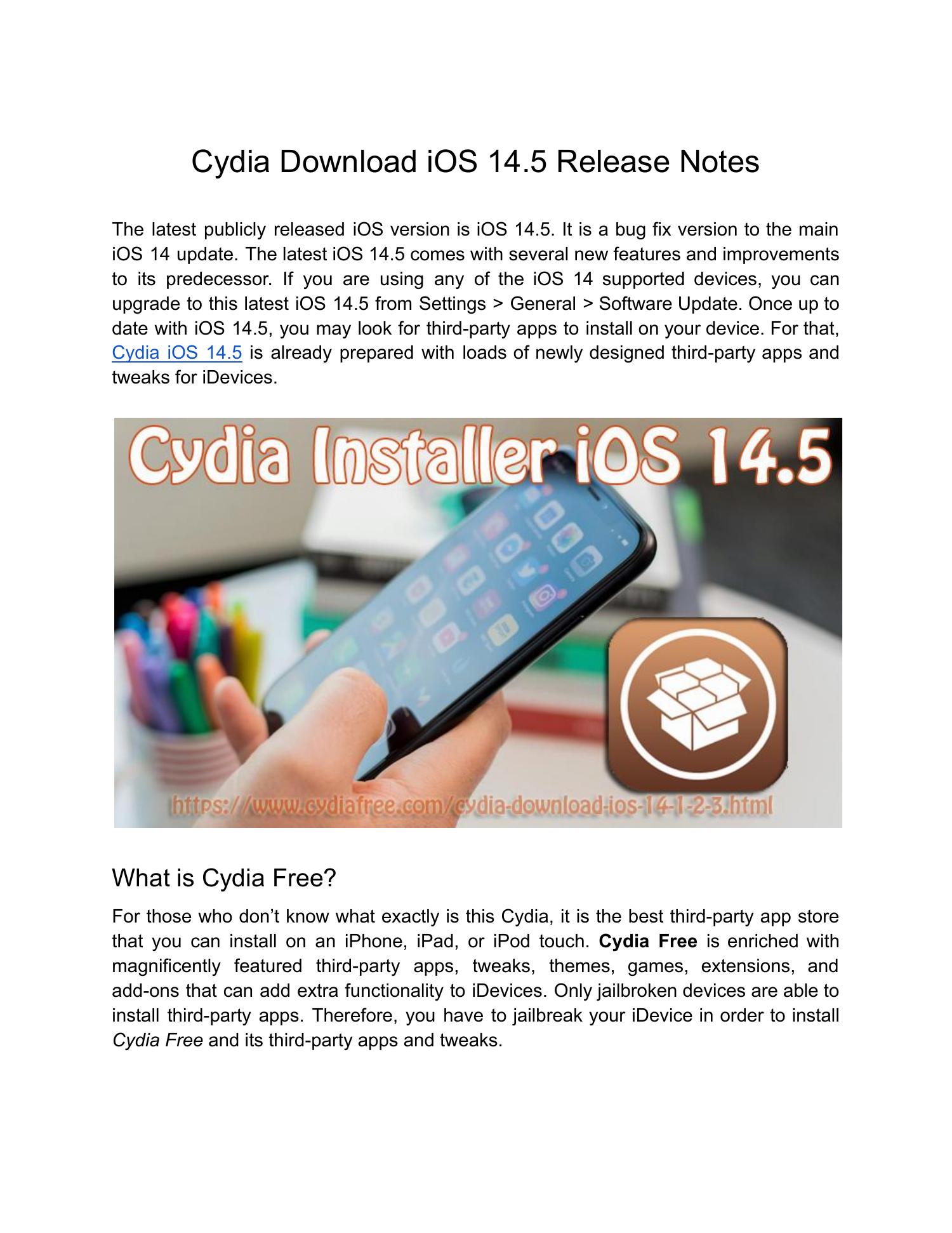 cydia download iphone jailbreak free