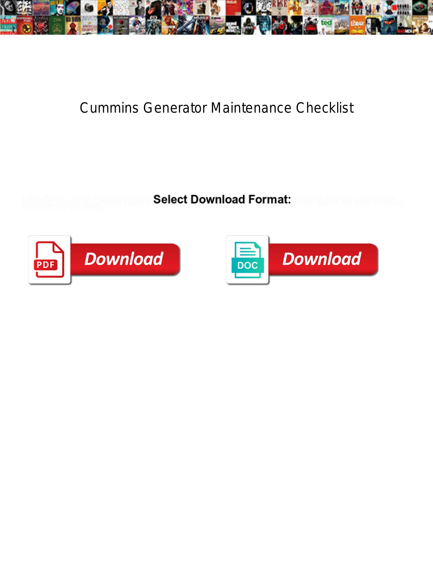 cummins-generator-maintenance-checklist-pdf-docdroid