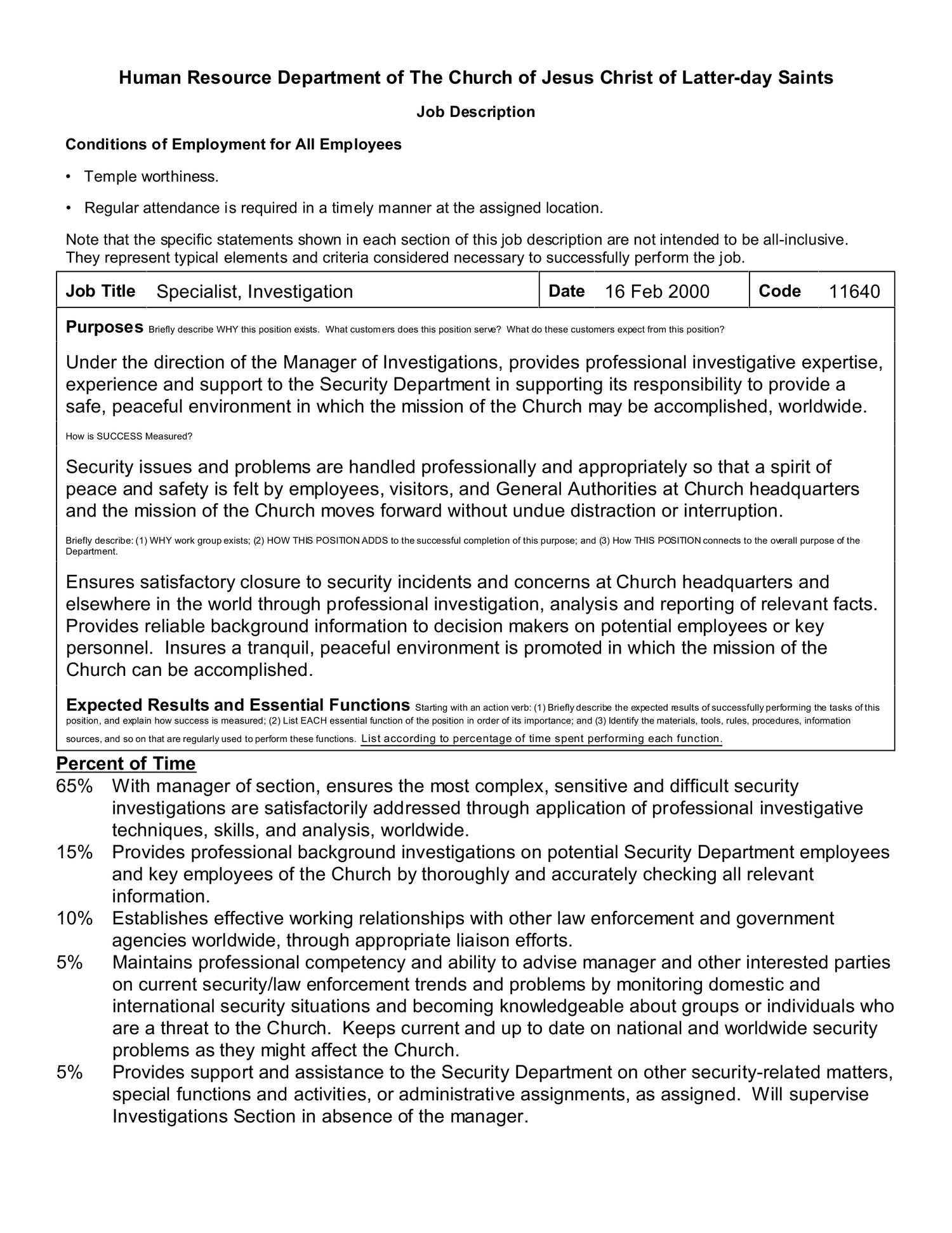 Church Security Job Description pdf DocDroid