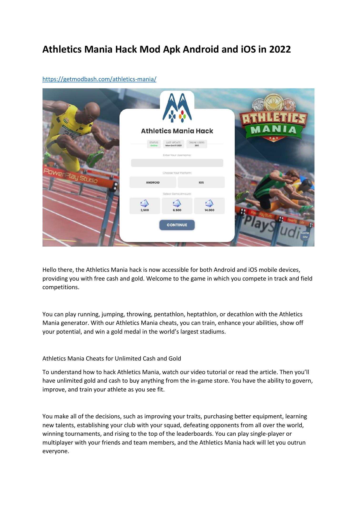 Athletics Mania: Track & Field - Baixar APK para Android