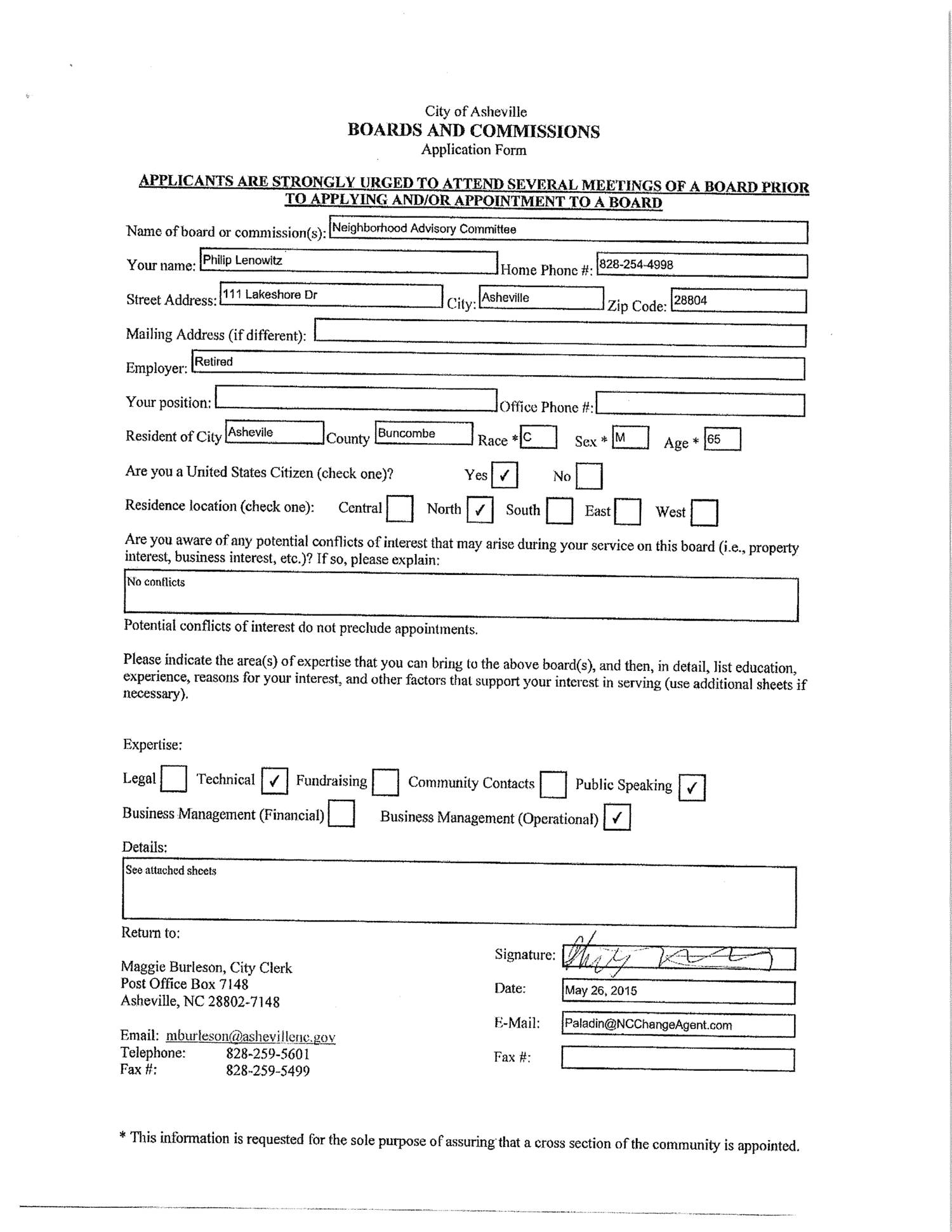 Applications, supporting documents: Neighborhood Advisory Committee.pdf ...