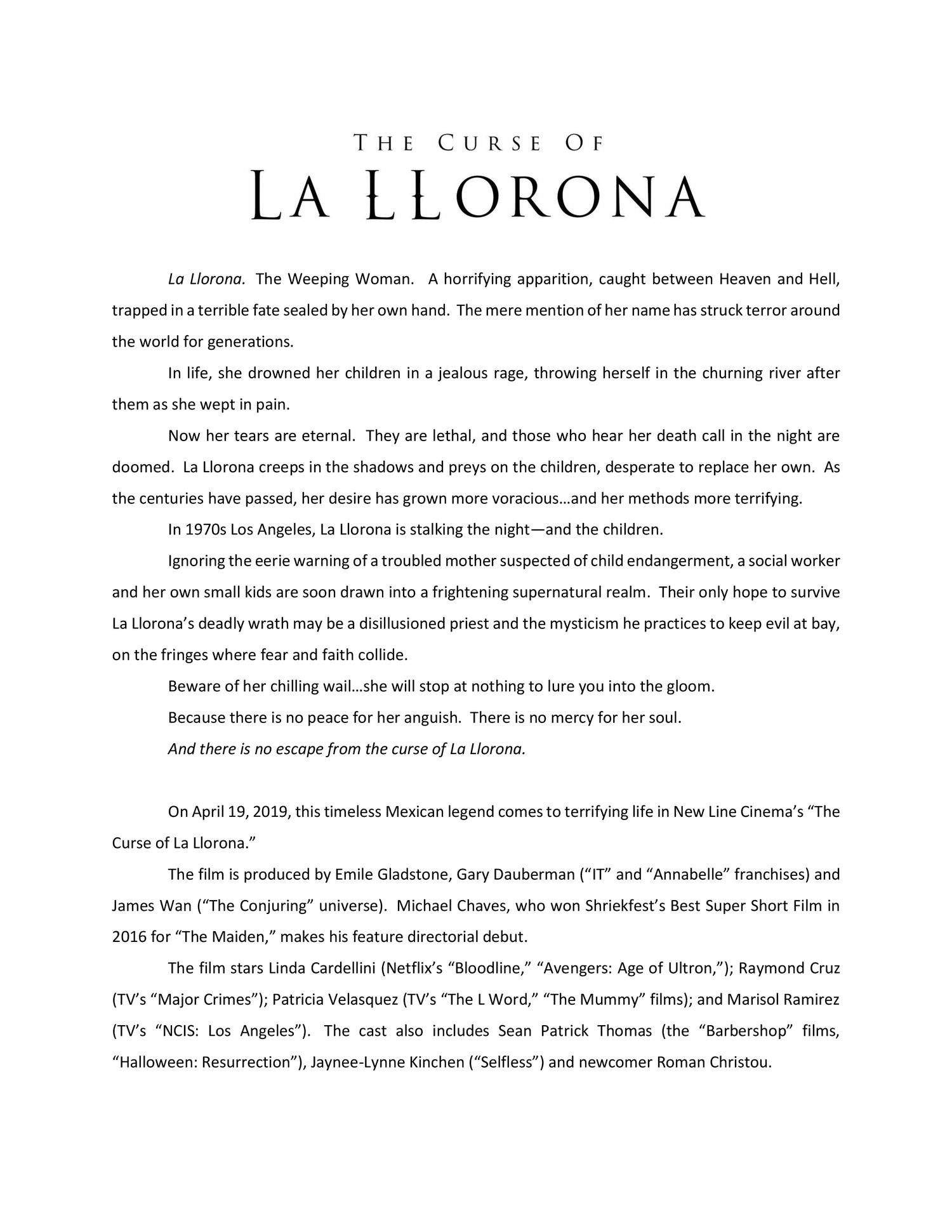 THE CURSE OF LA LLORONA.docx | DocDroid