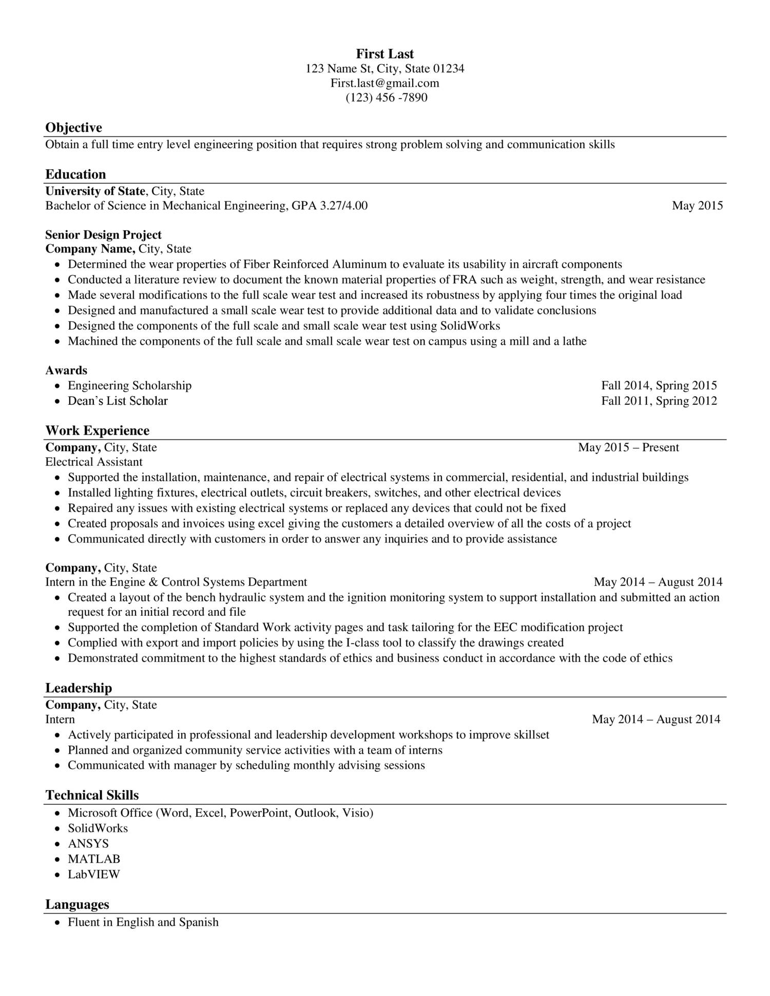 Fake Resume.docx | DocDroid