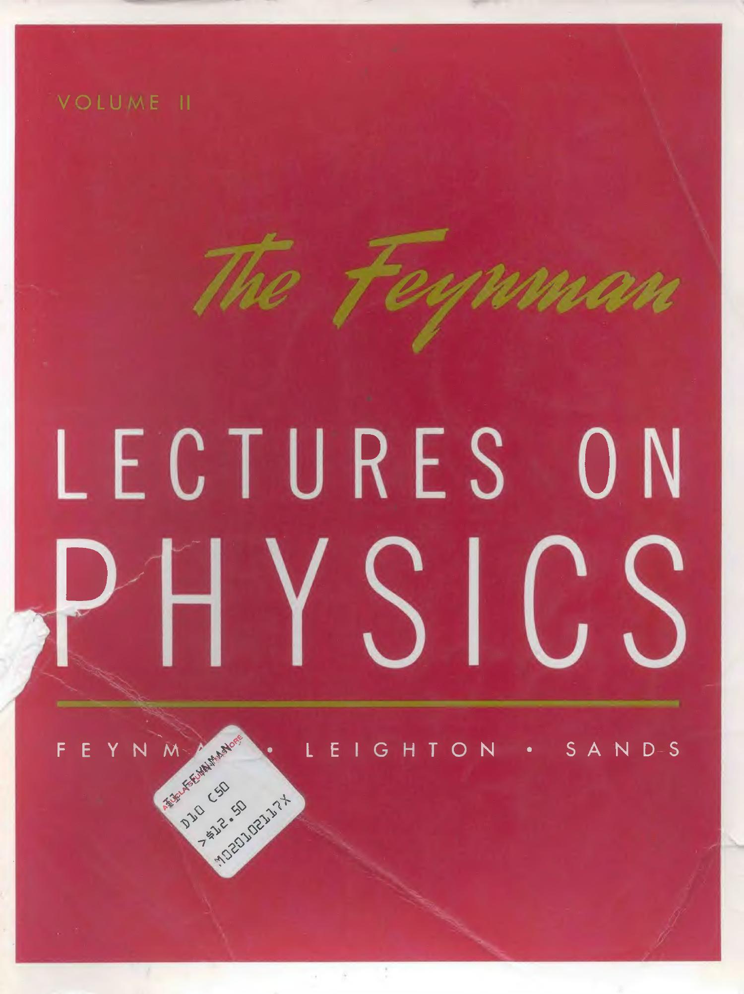 richard feynman lectures on physics volume 2 pdf