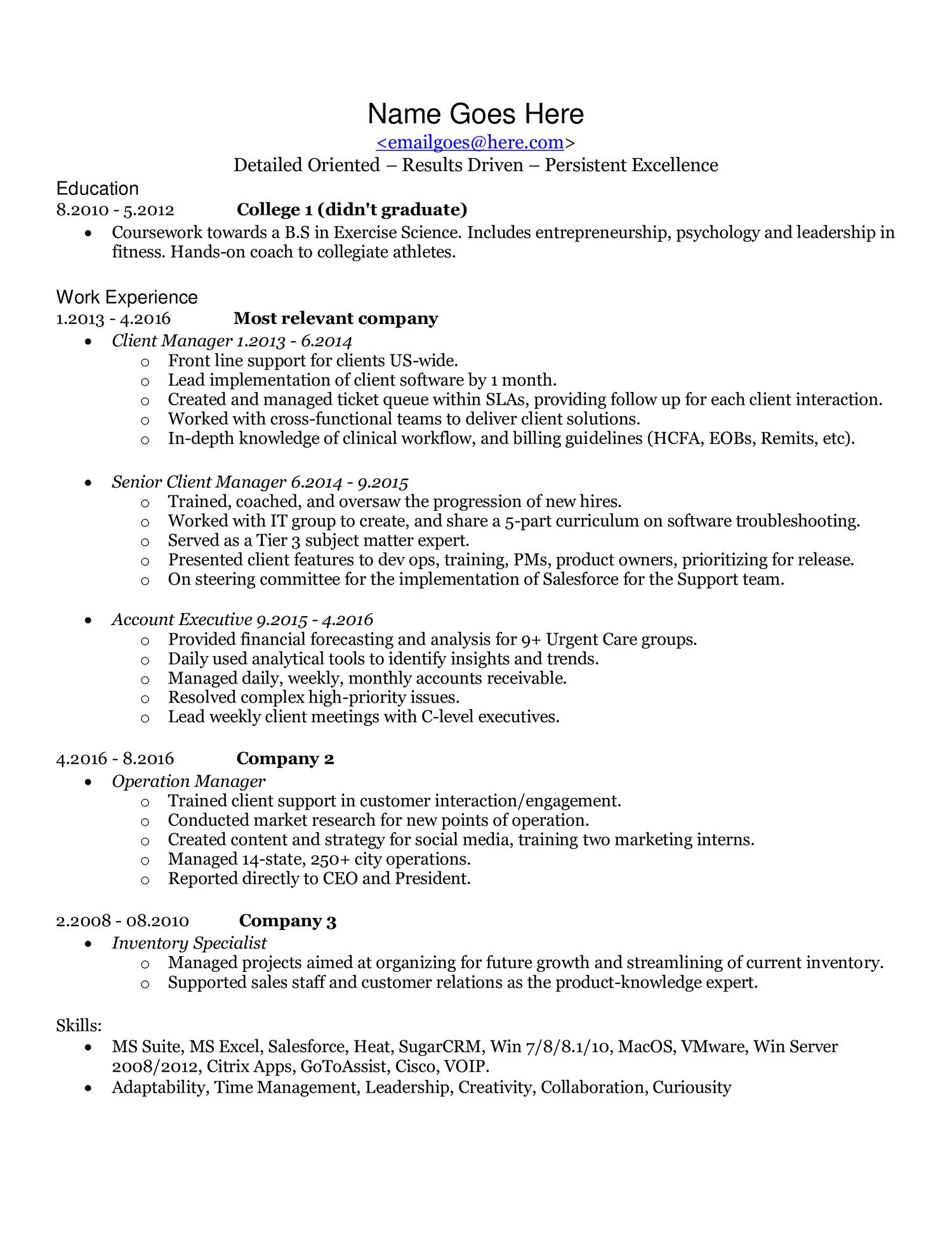 Resume B.pdf | DocDroid