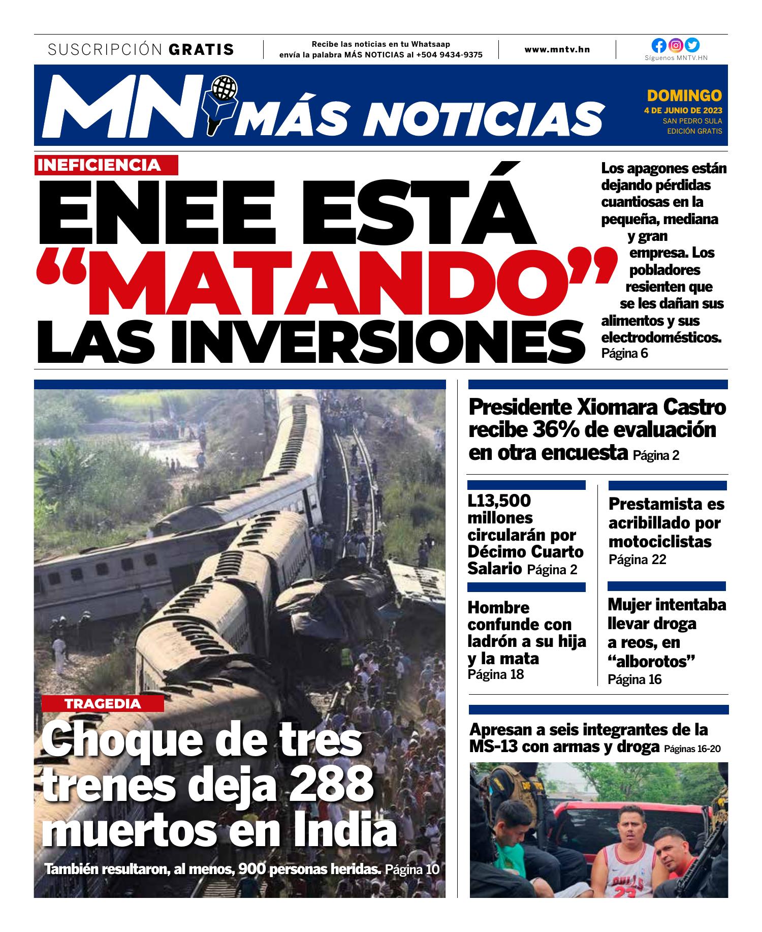 Mas Noticas Edicion Domingo 4 De Junio De 2023pdf Docdroid 7622