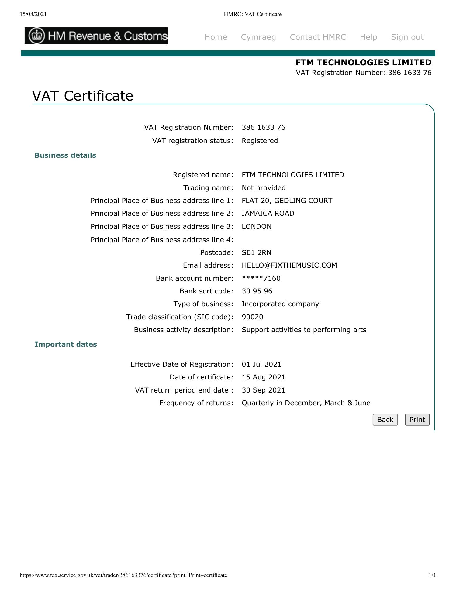 HMRC VAT Certificate pdf DocDroid