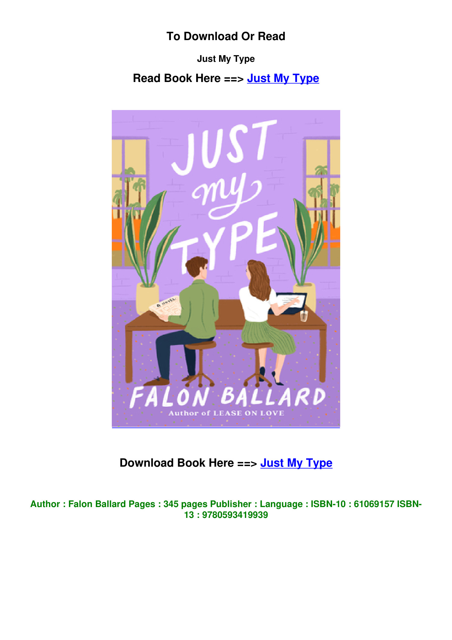 Just My Type by Falon Ballard