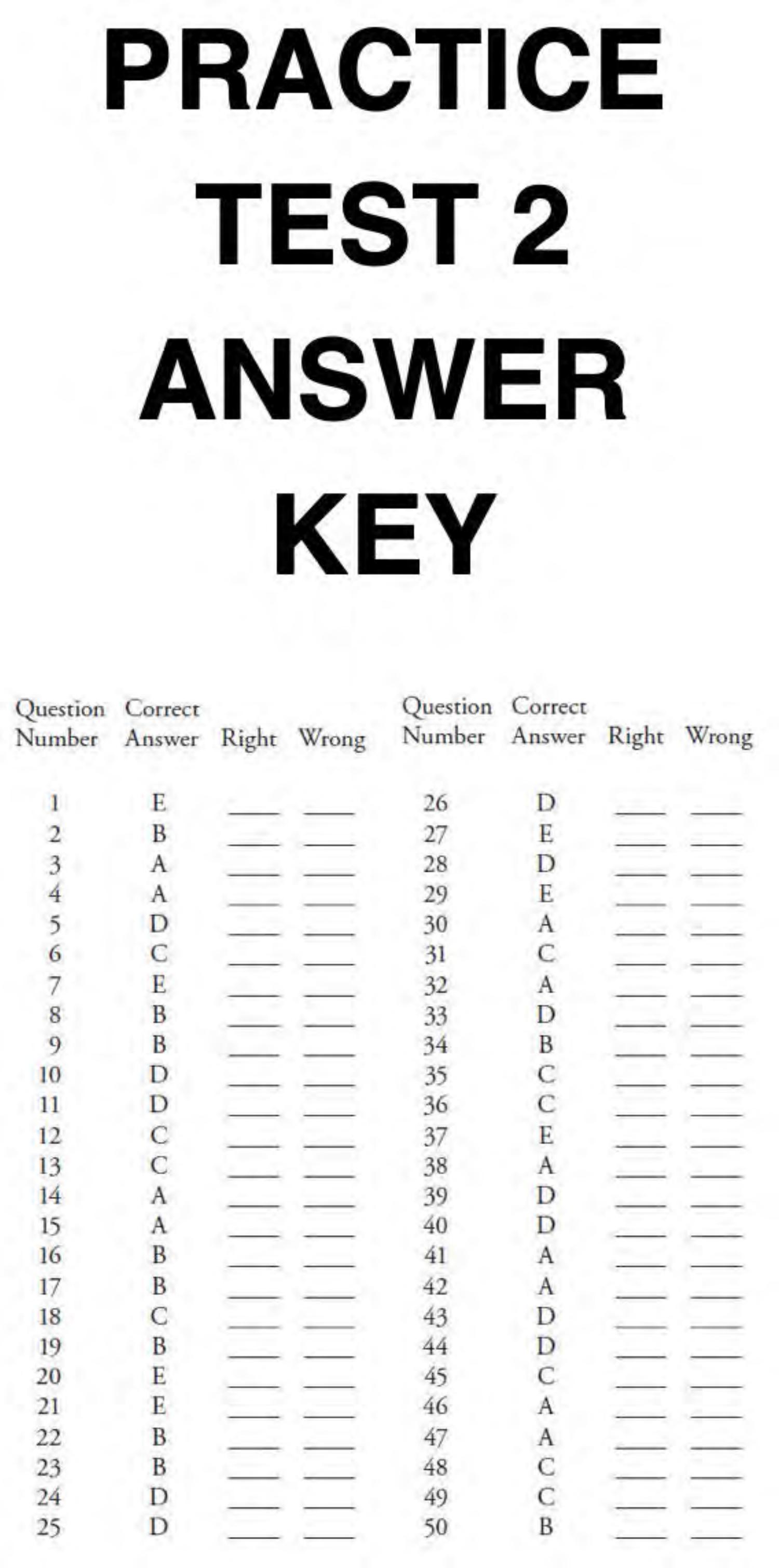 Europe Test Review Answer Key