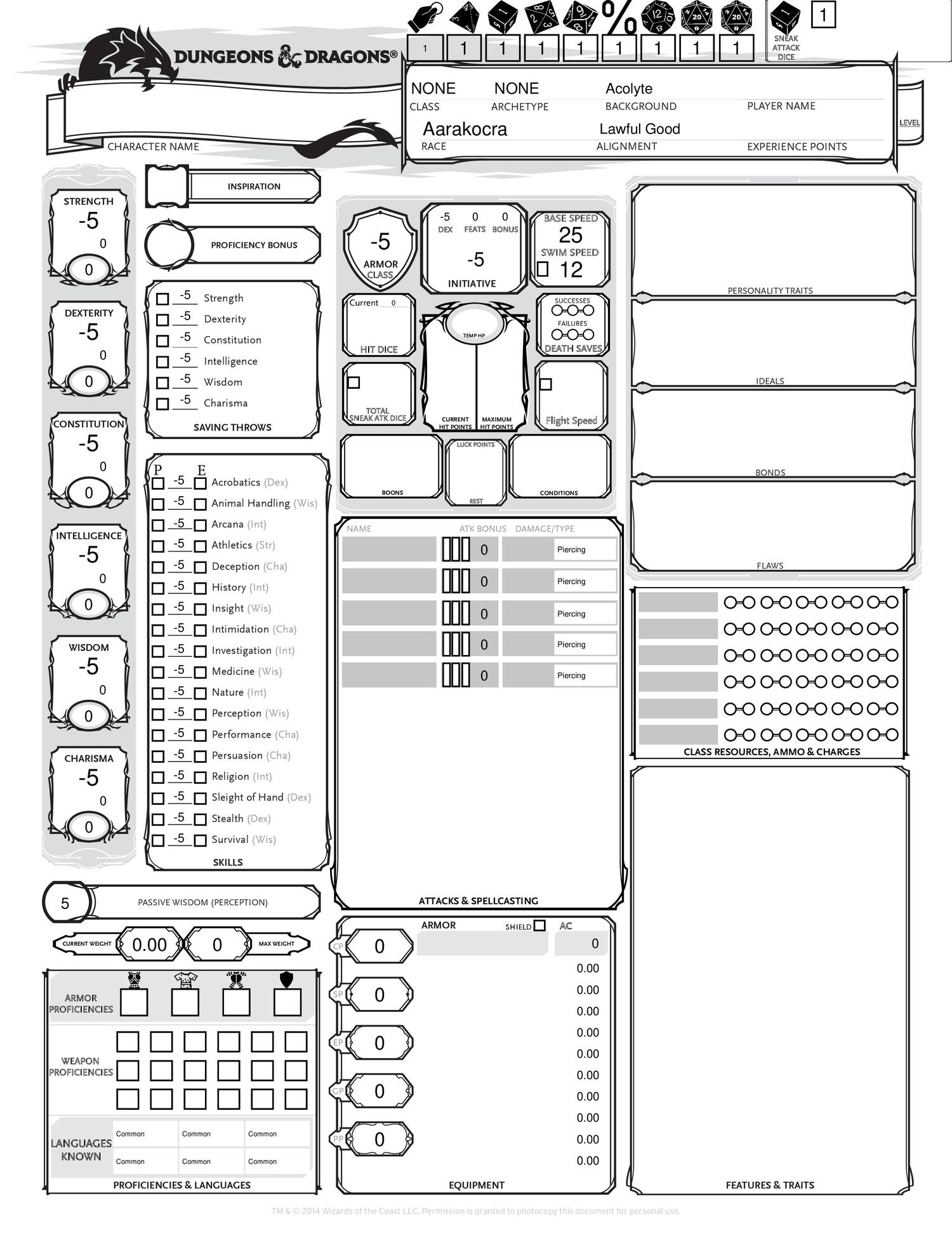 5e Complete Character Sheet Optimized pdf DocDroid