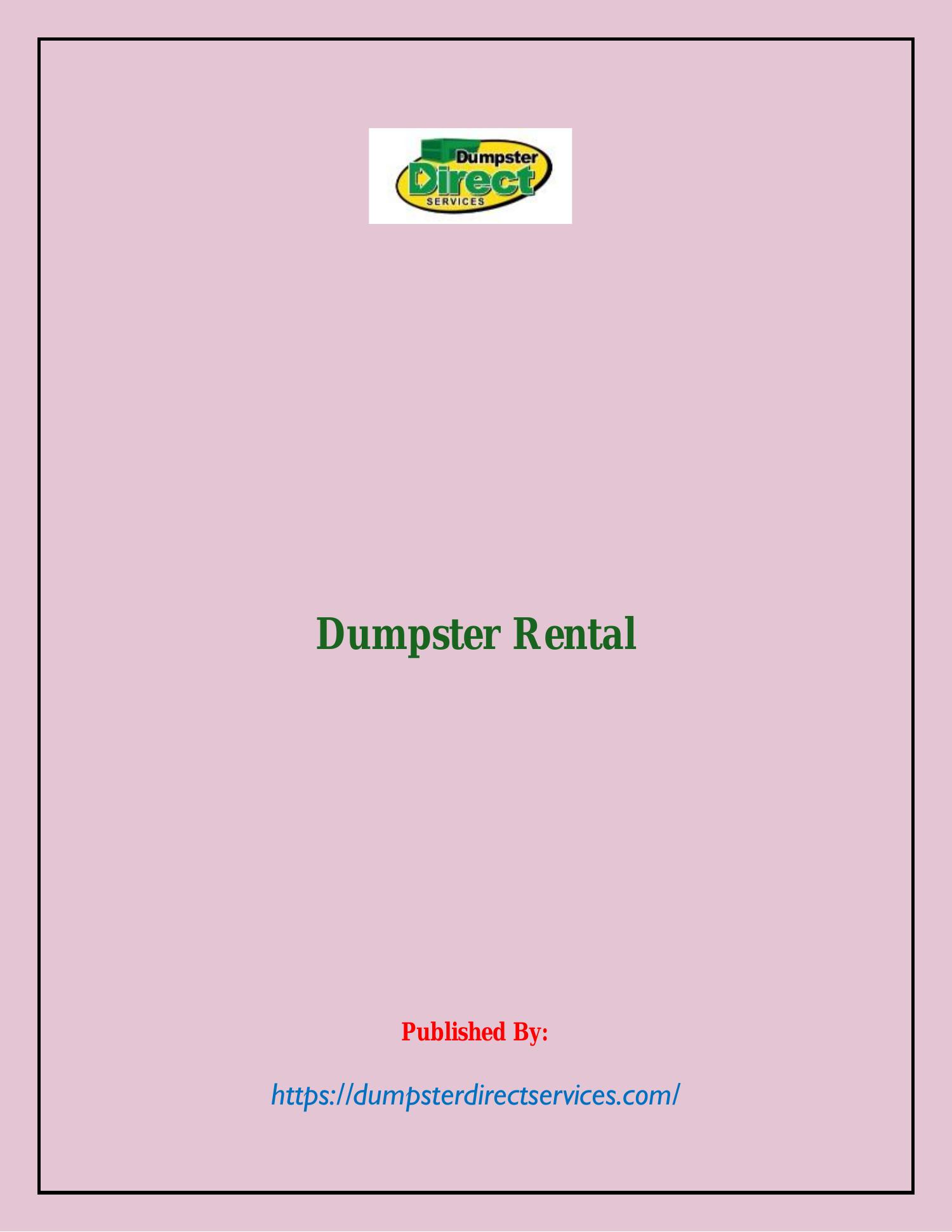 dumpster rental business plan pdf