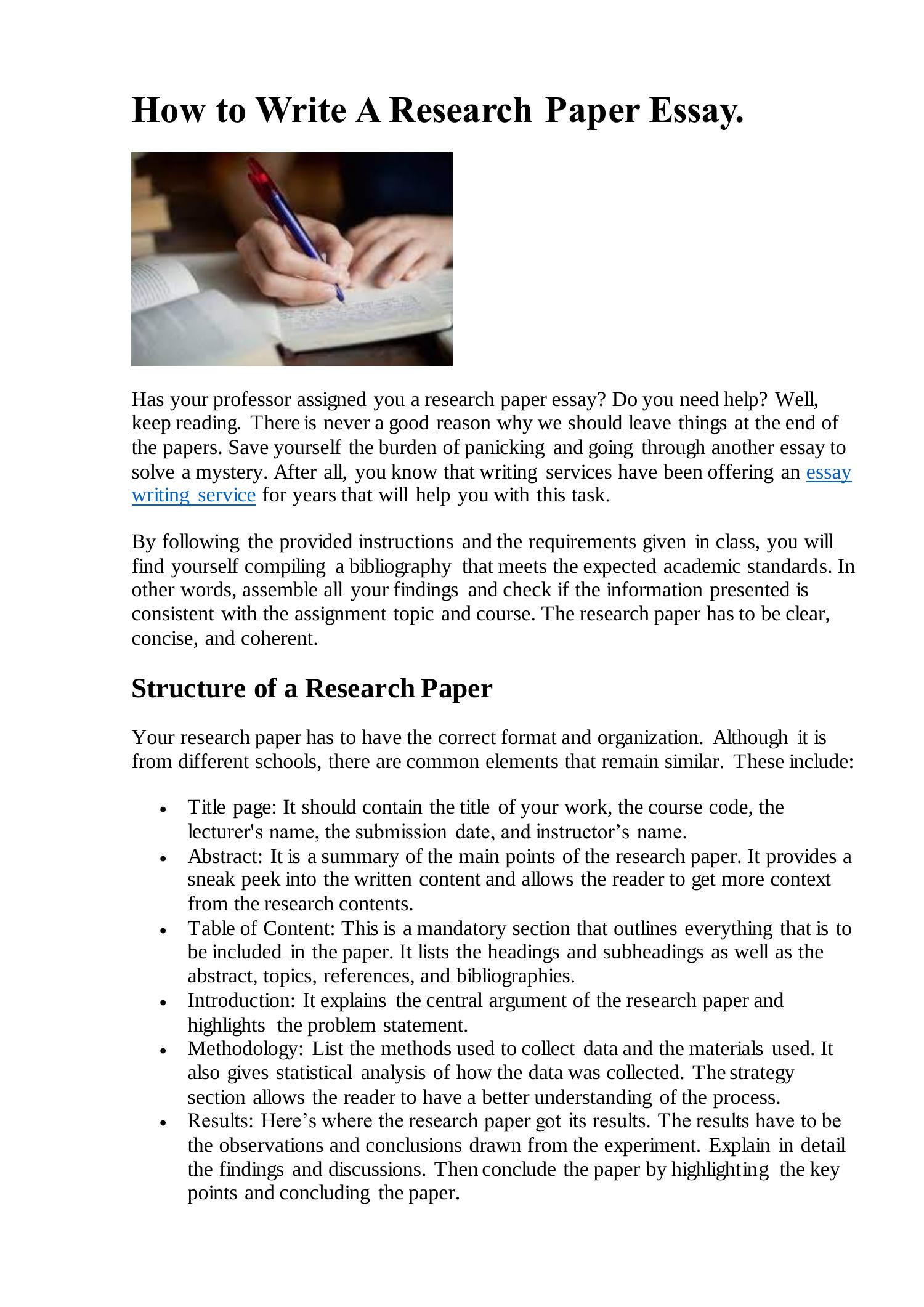 what is an research paper essay