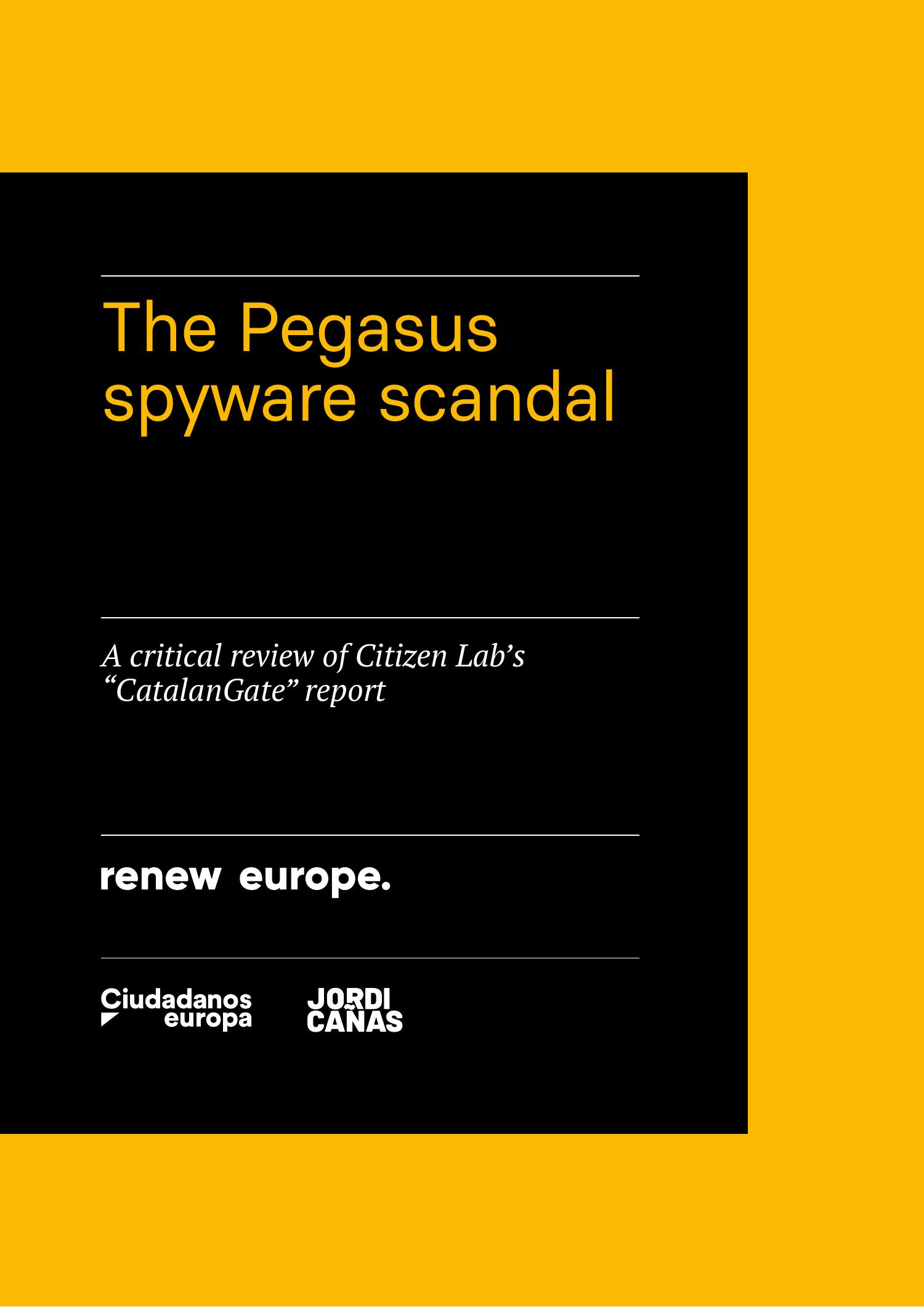 The Pegasus spyware scandal - CatalanGate - Jordi Cañas MEP.pdf | DocDroid