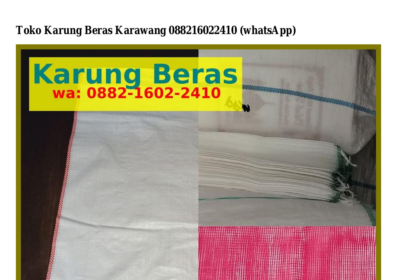 Toko Karung Beras Karawang Pdf Docdroid