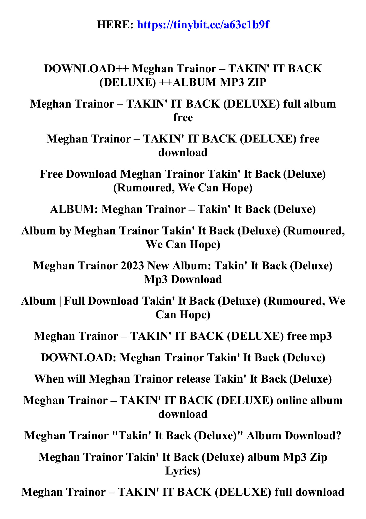 Meghan Trainor - Takin' It Back (Deluxe)
