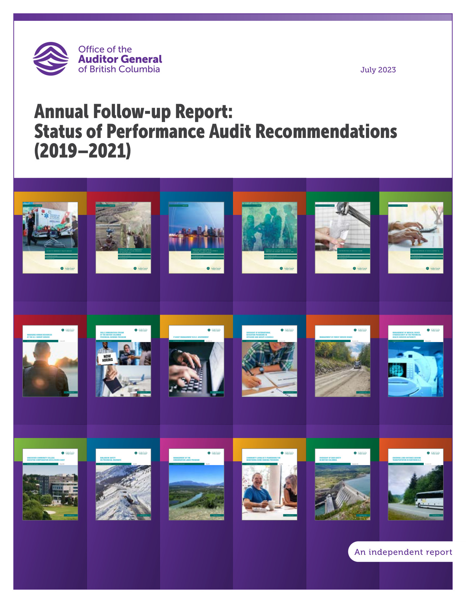 Oagbc Annual Follow Up Report 2019 2021 July 2023 Pdf Docdroid