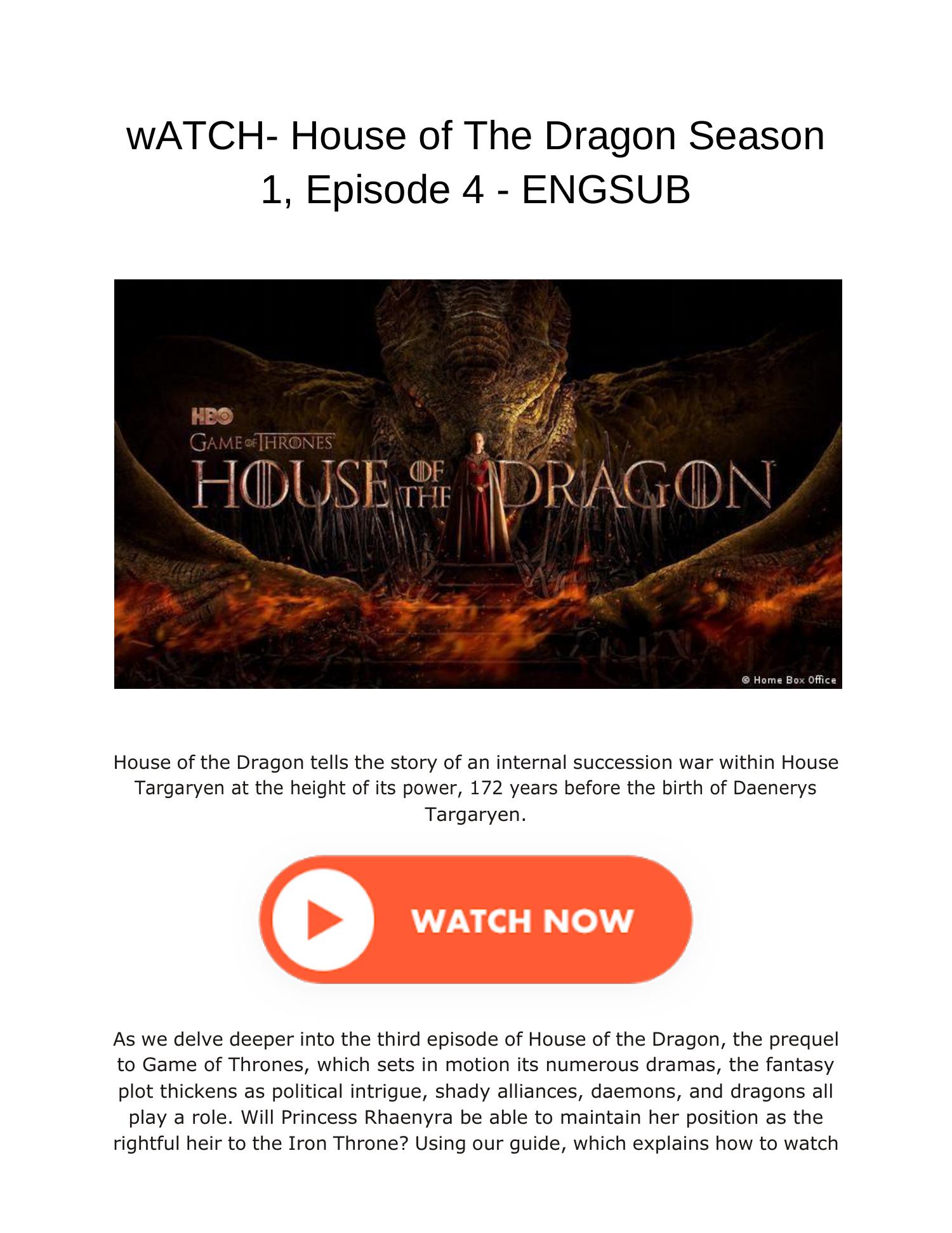 house of the dragon season 4 episode 1