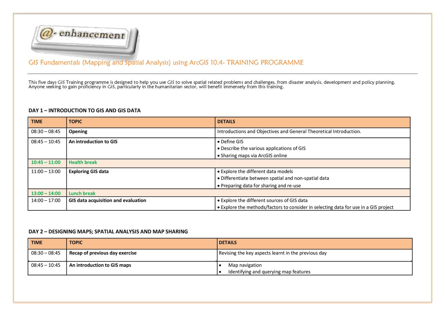 GIS_Fundamentals (Mapping And Spatial Analysis) Course Outline.pdf ...