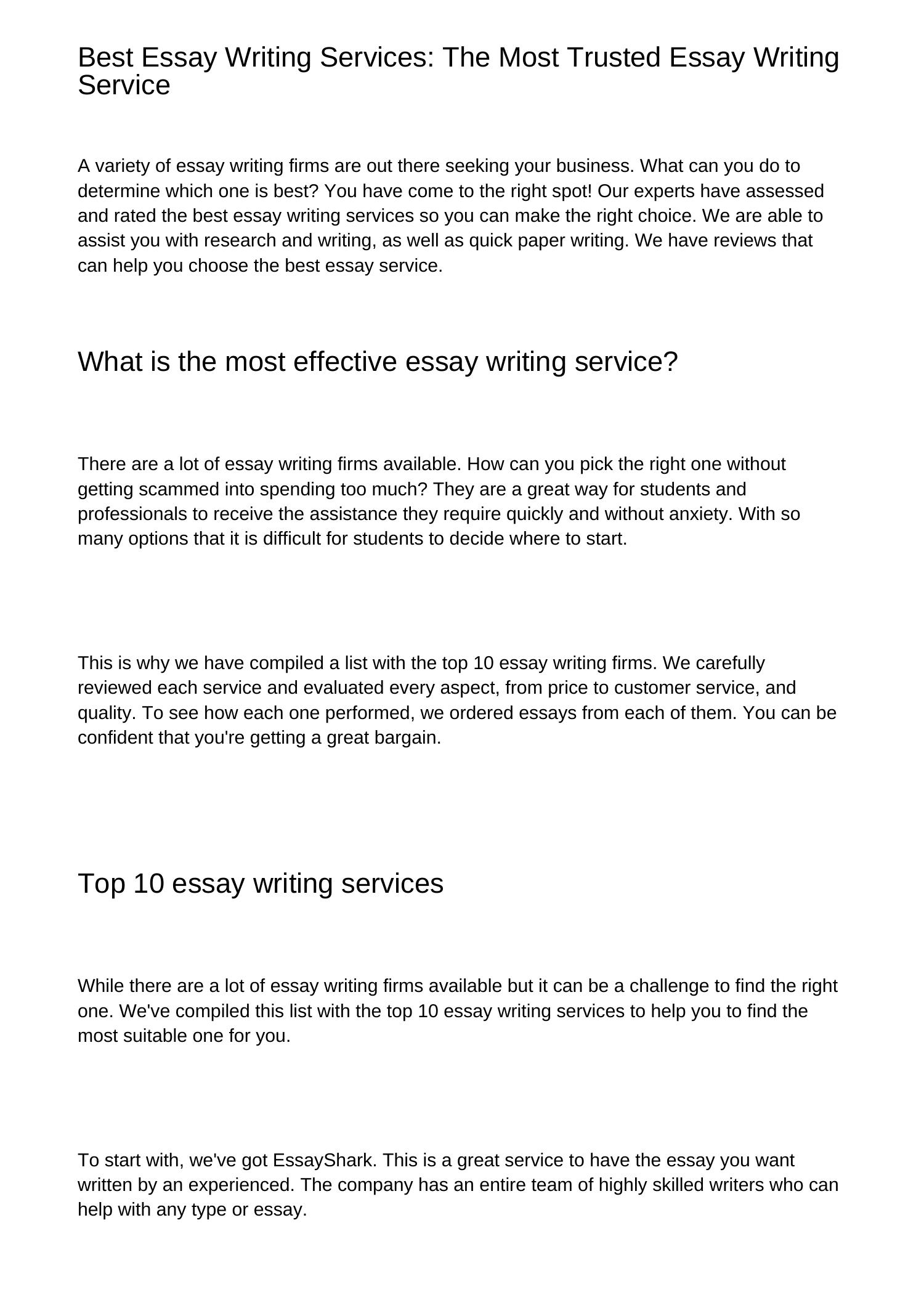 Best Essay Writing Services The Best Quality And Affordable Ratesxylpzpdfpdf Docdroid 