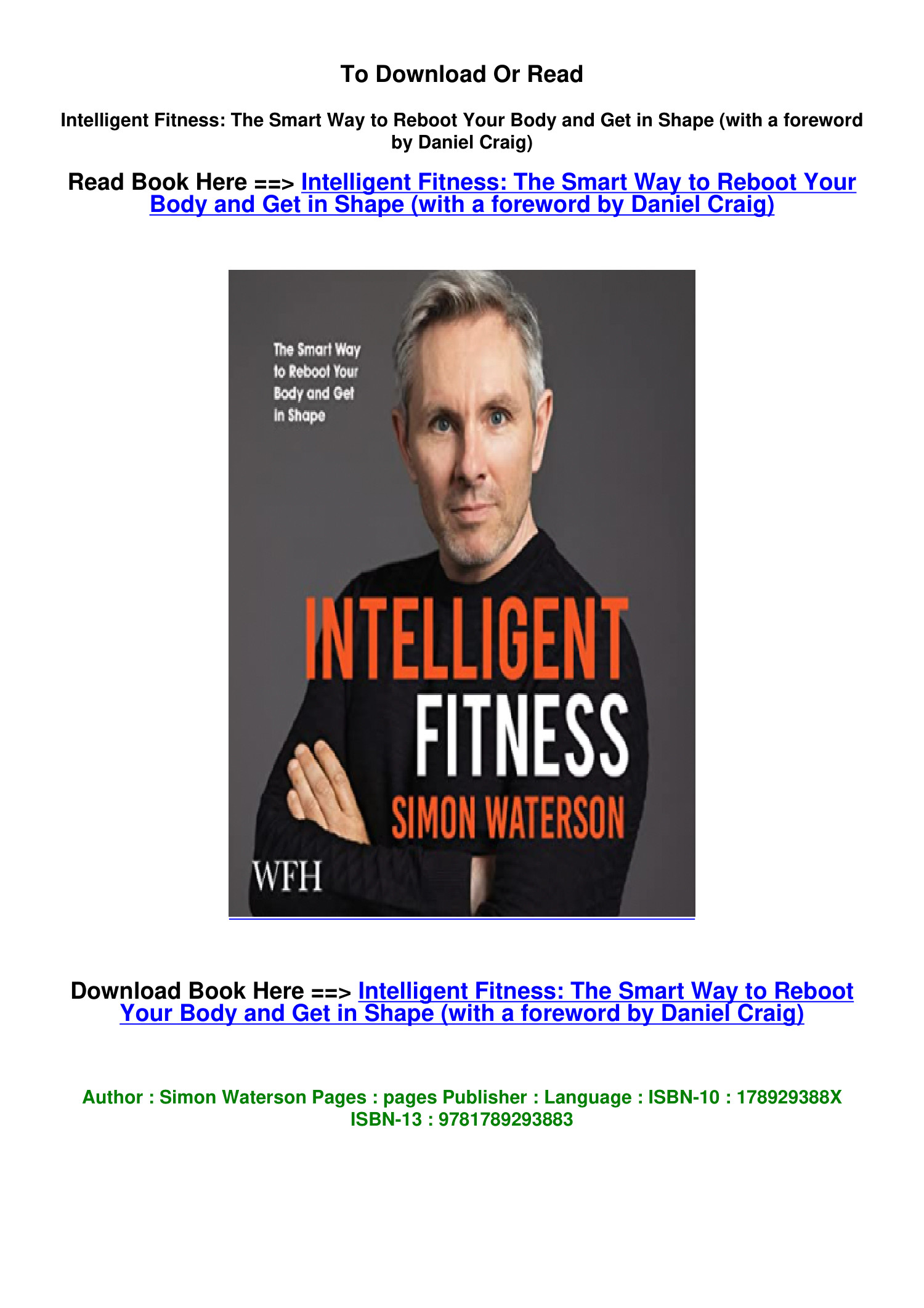 Intelligent Fitness: The Smart Way to Reboot Your Body and Get in Shape