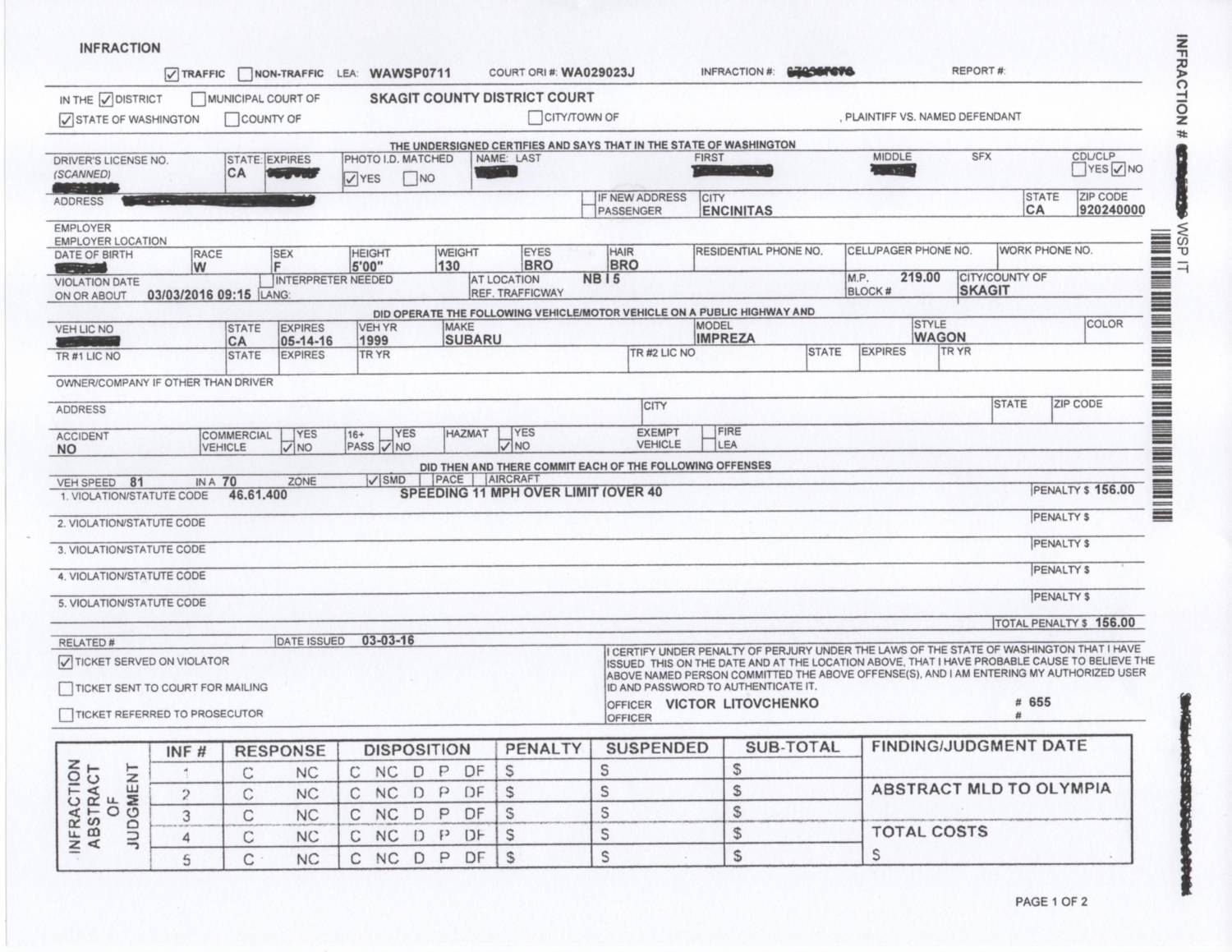 Speeding Ticket pdf DocDroid