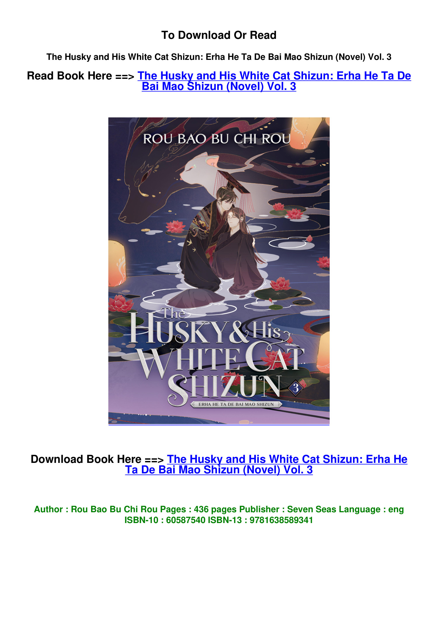 PDF Download The Husky and His White Cat Shizun Erha He Ta De Bai Mao ...