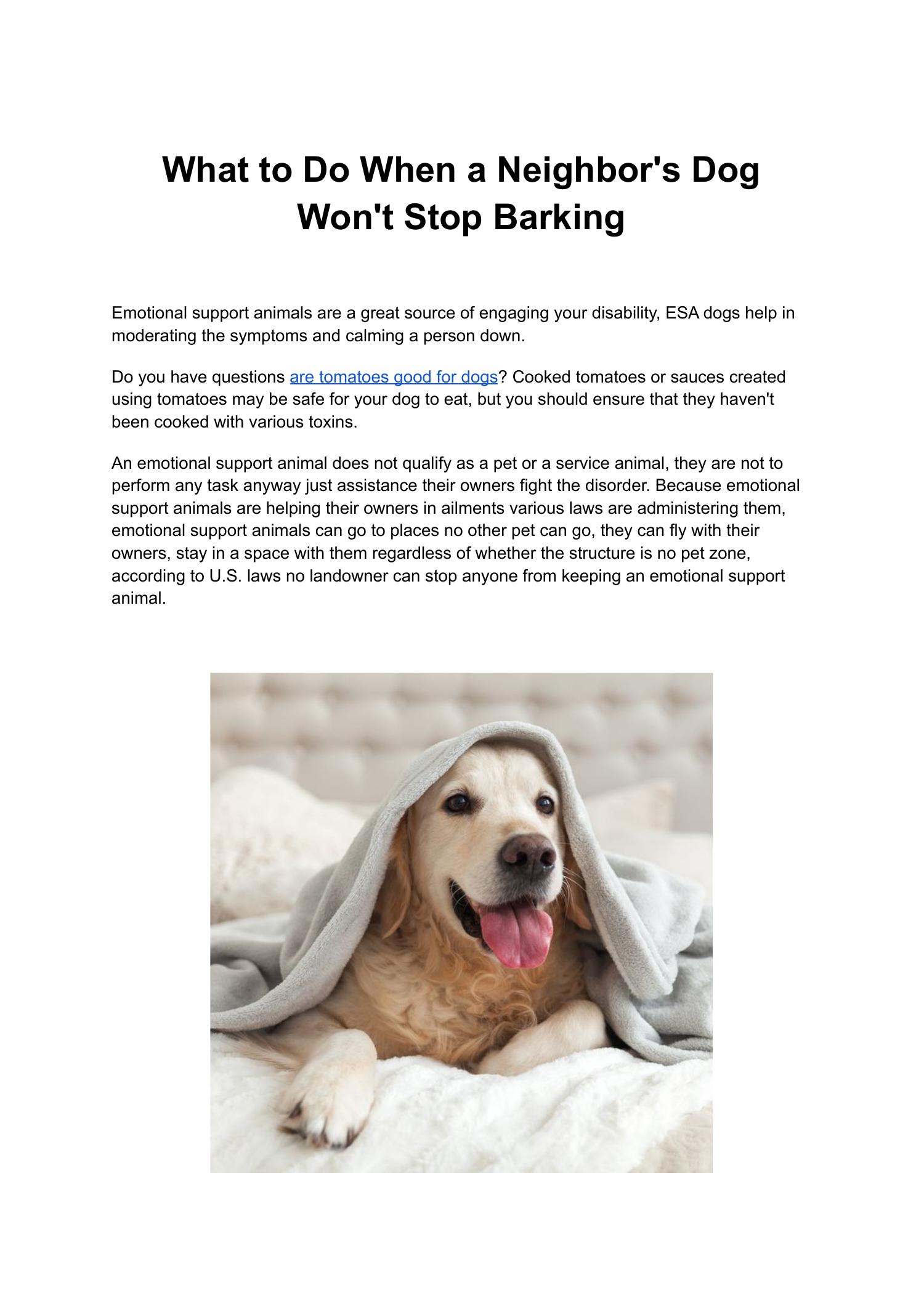 What to Do When a Neighbor's Dog Won't Stop Barking.pdf | DocDroid