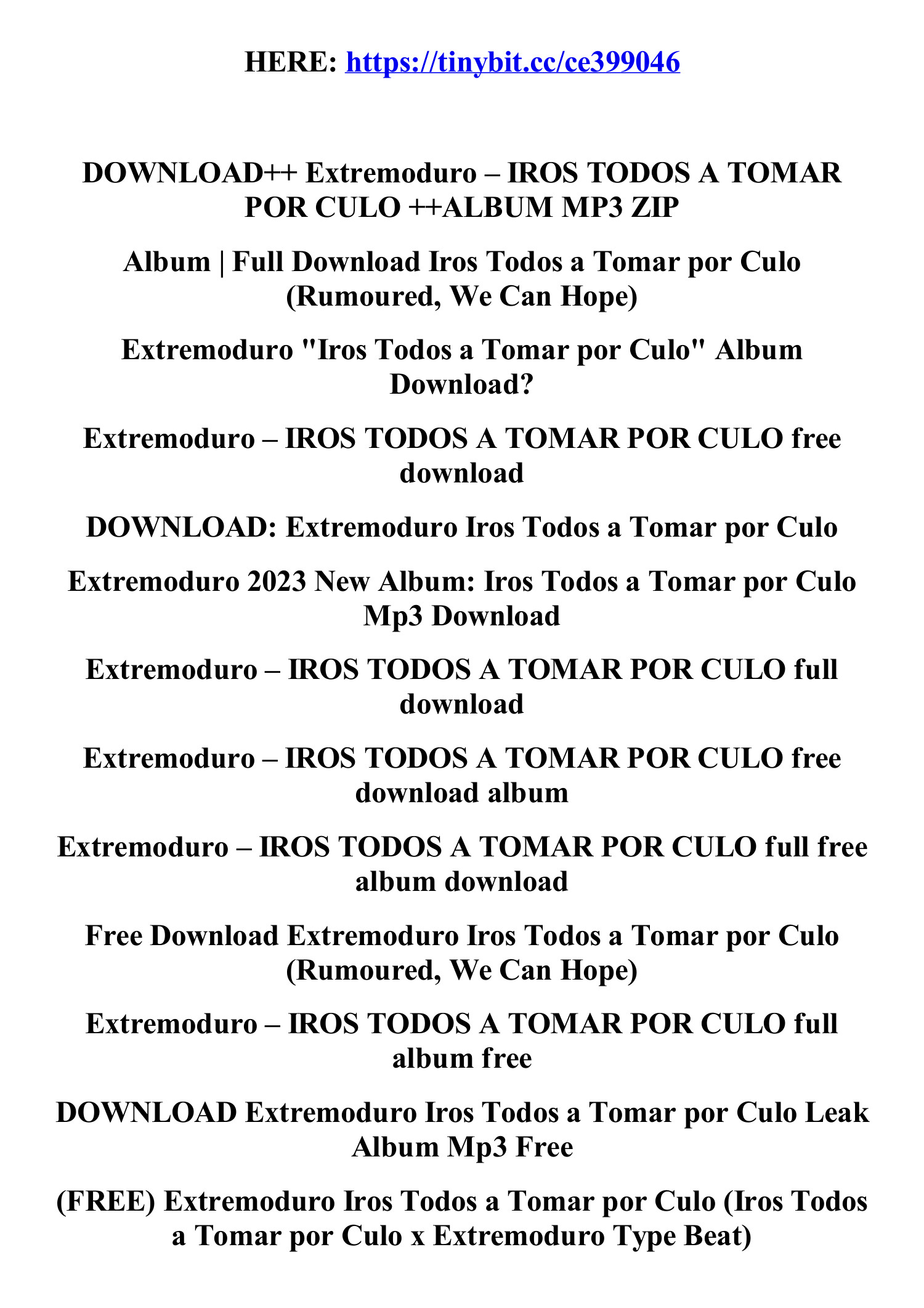 EXTREMODURO - Iros Todos A Tomar Por Culo