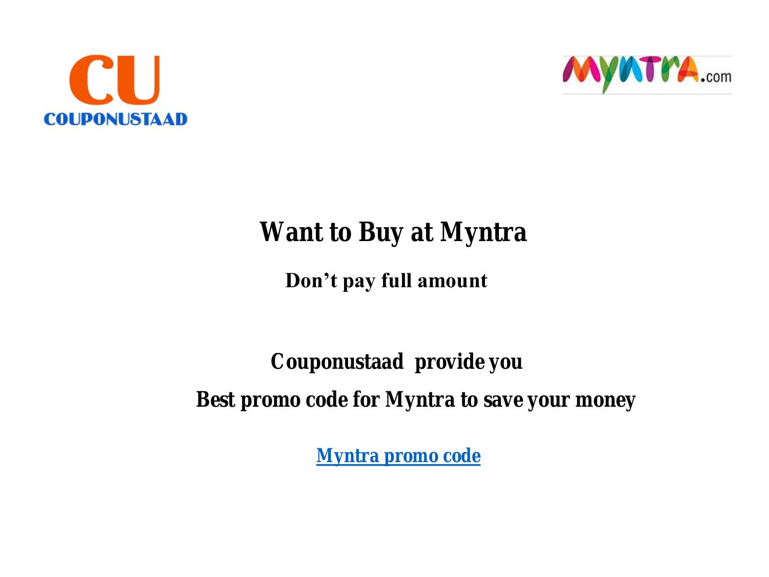 latest myntra coupon code