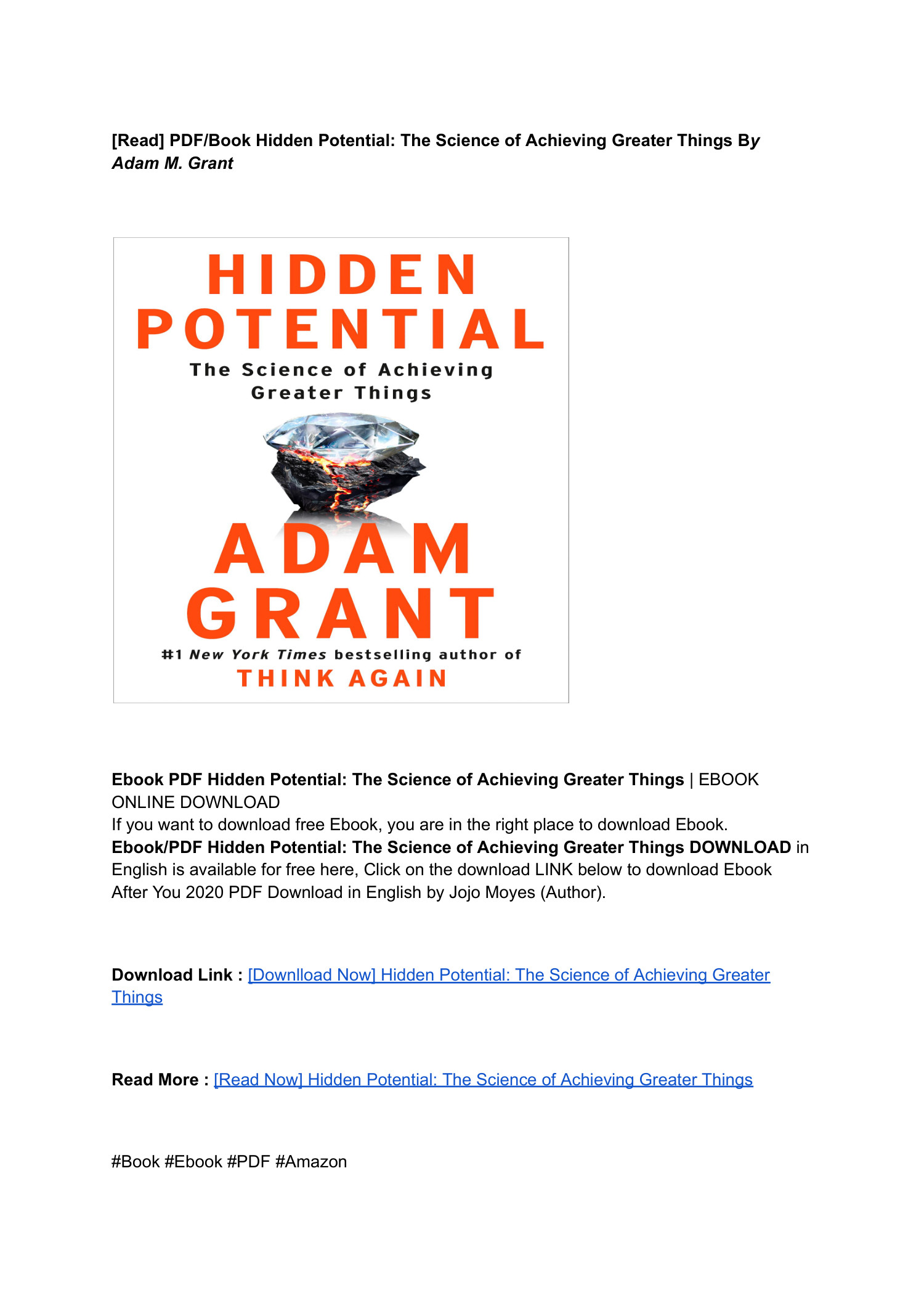 (Ebook) PDF Hidden Potential_ The Science of Achieving Greater Things 