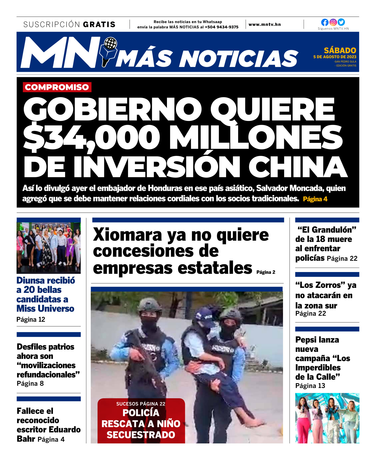 Mas Noticas Edicion Sábado 5 De Agosto De 2023pdf Docdroid 4359