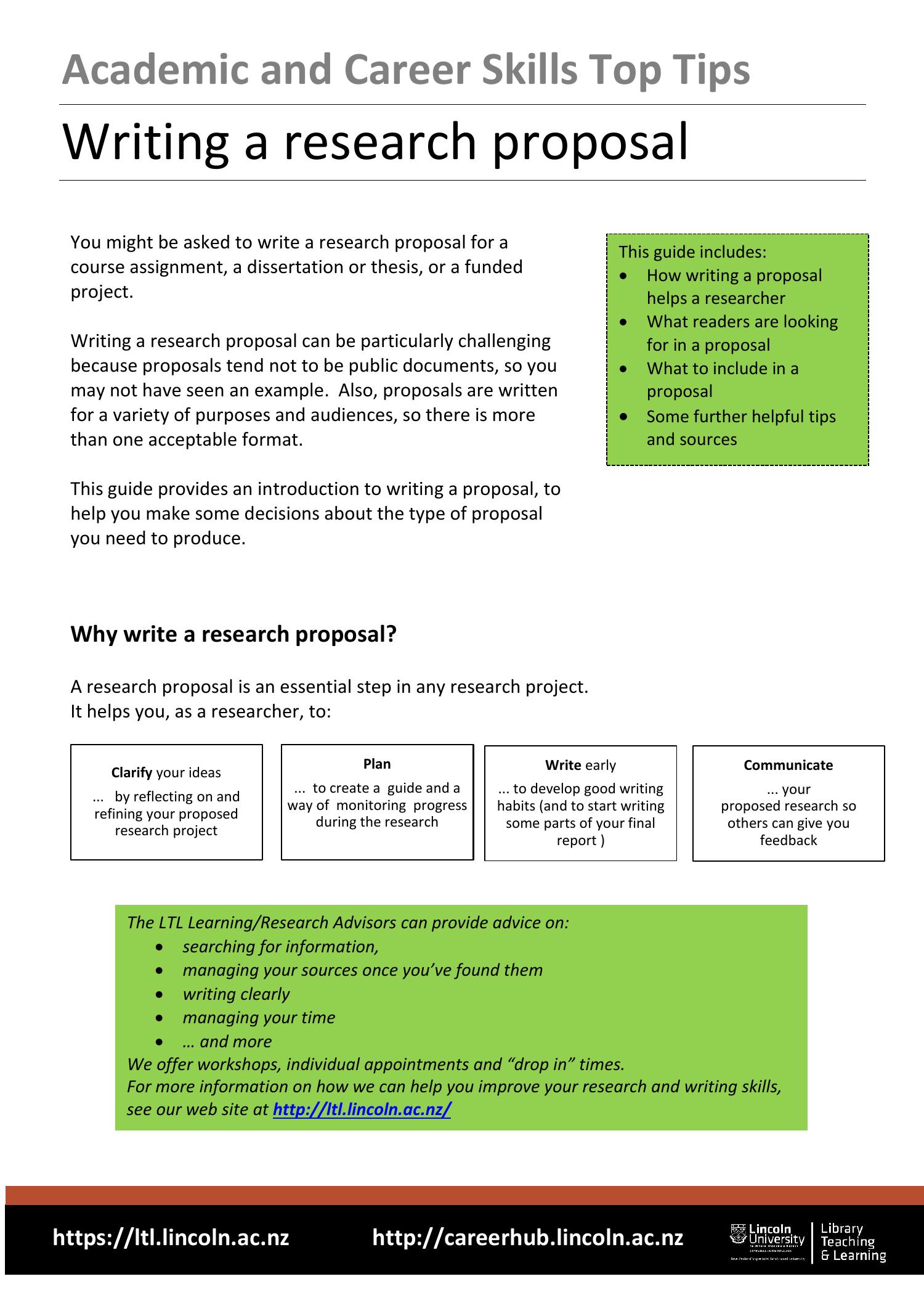 steps involved in writing a research proposal pdf