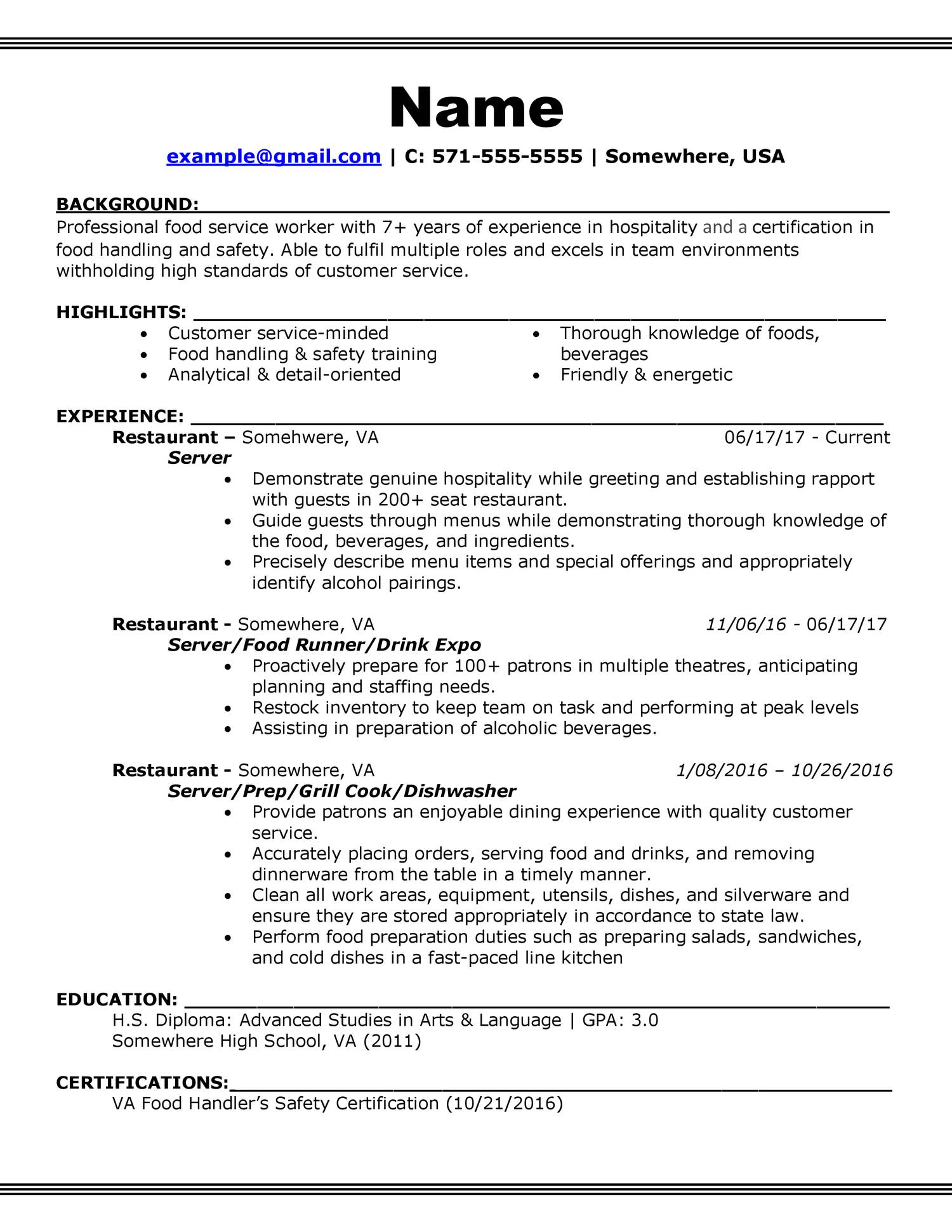 Download mock resume.pdf | DocDroid