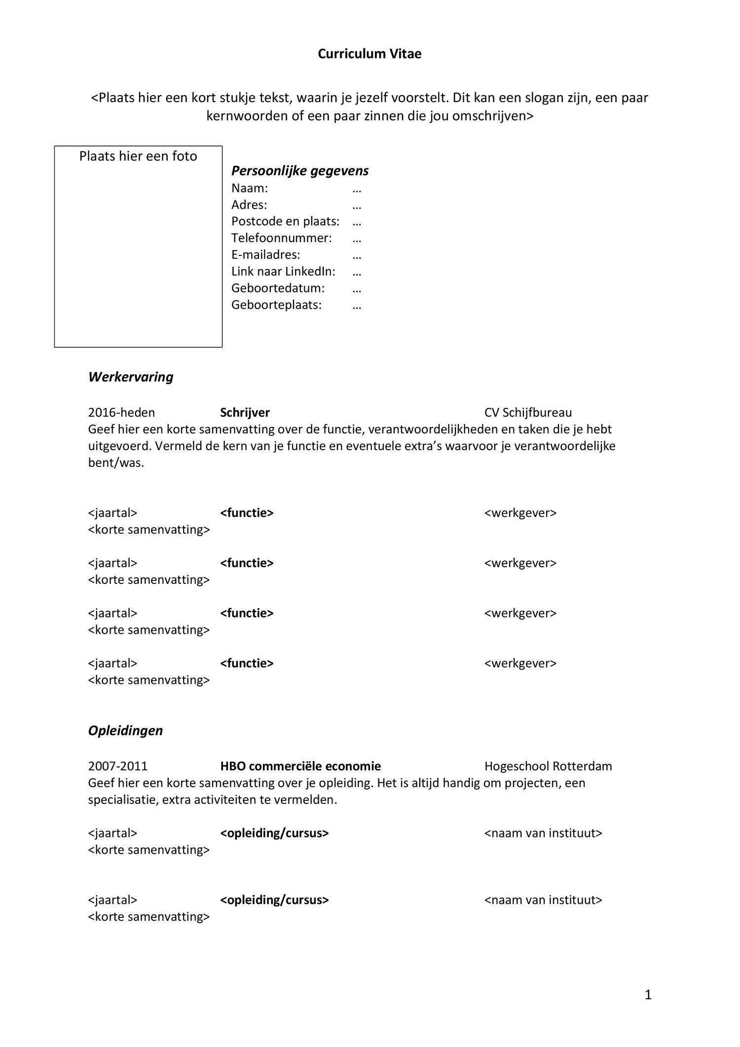 Voorbeeld Cv Docx Docdroid