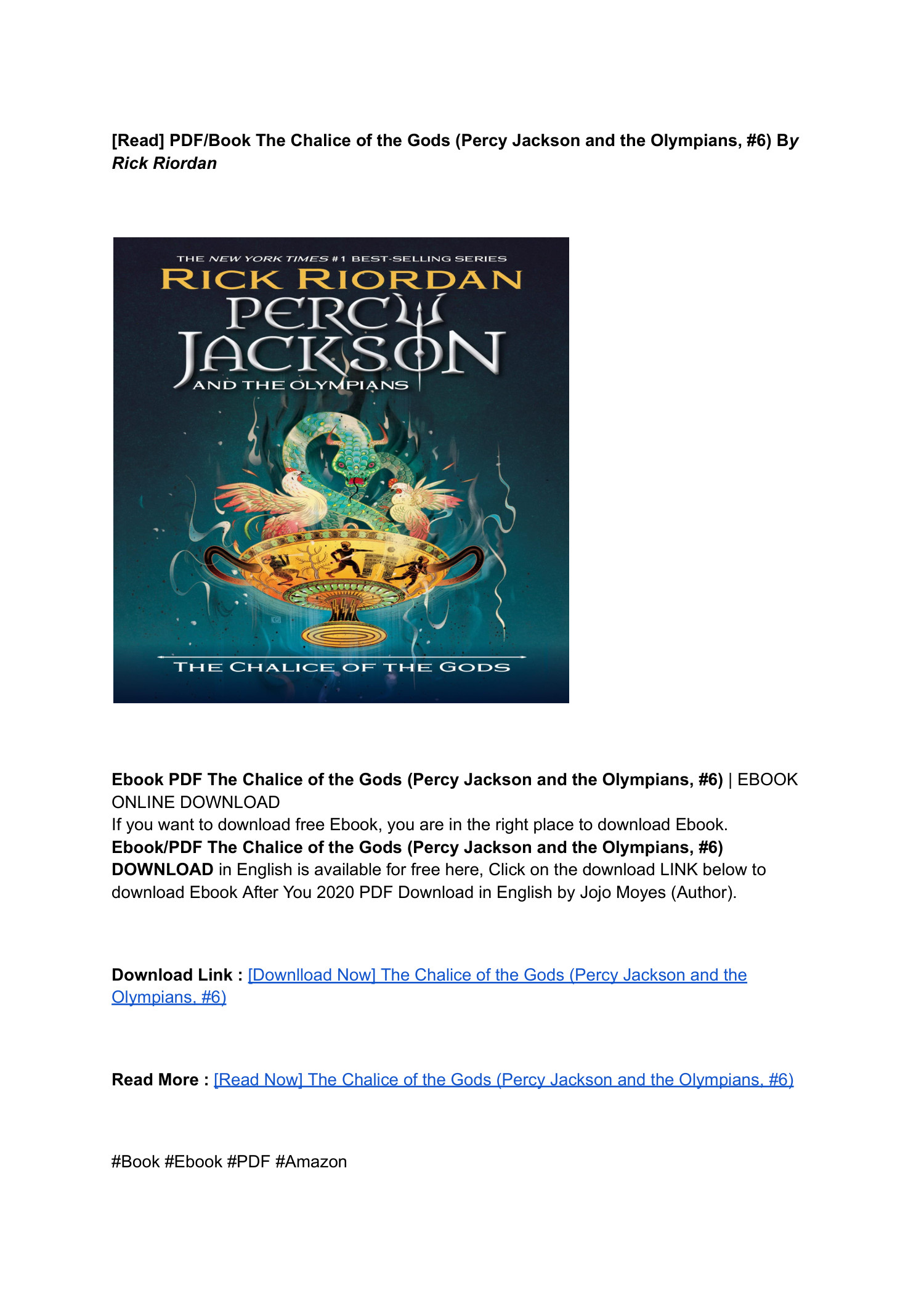 [download] Pdf The Chalice Of The Gods Percy Jackson And The Olympians